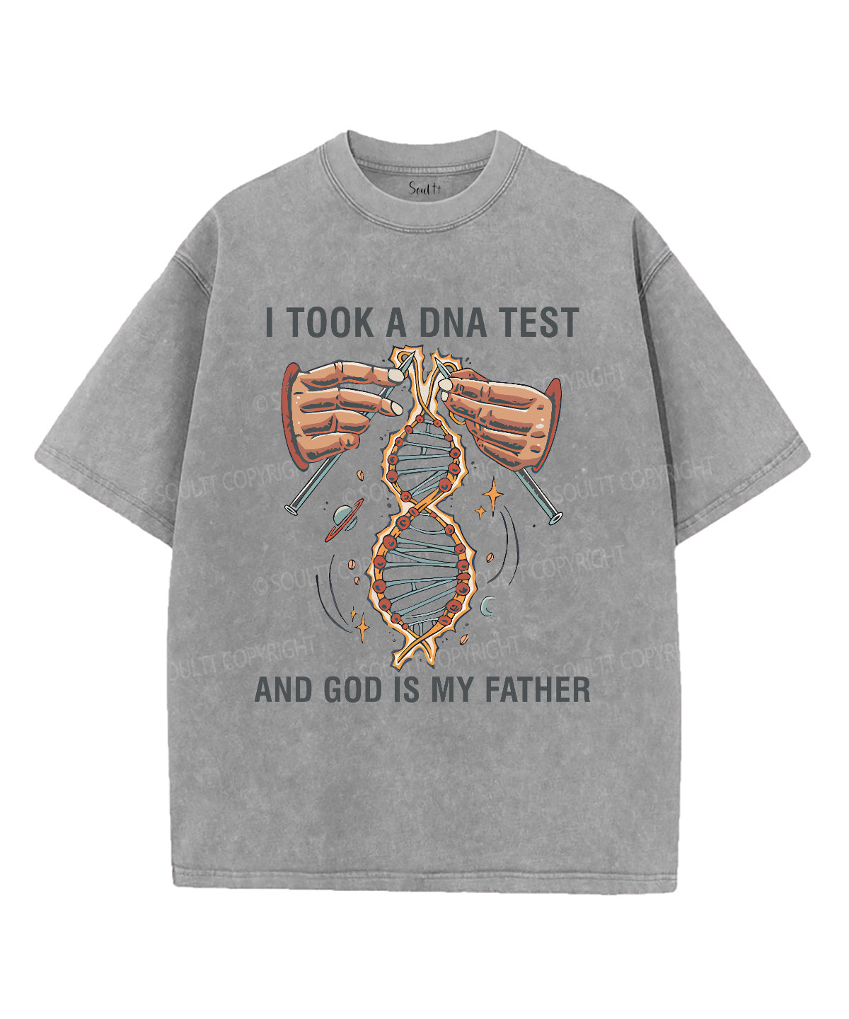 I Took A DNA Test Unisex Washed Christian T-shirt Hoodie, Sweatshirt | CiraTrend.com (Image 2)