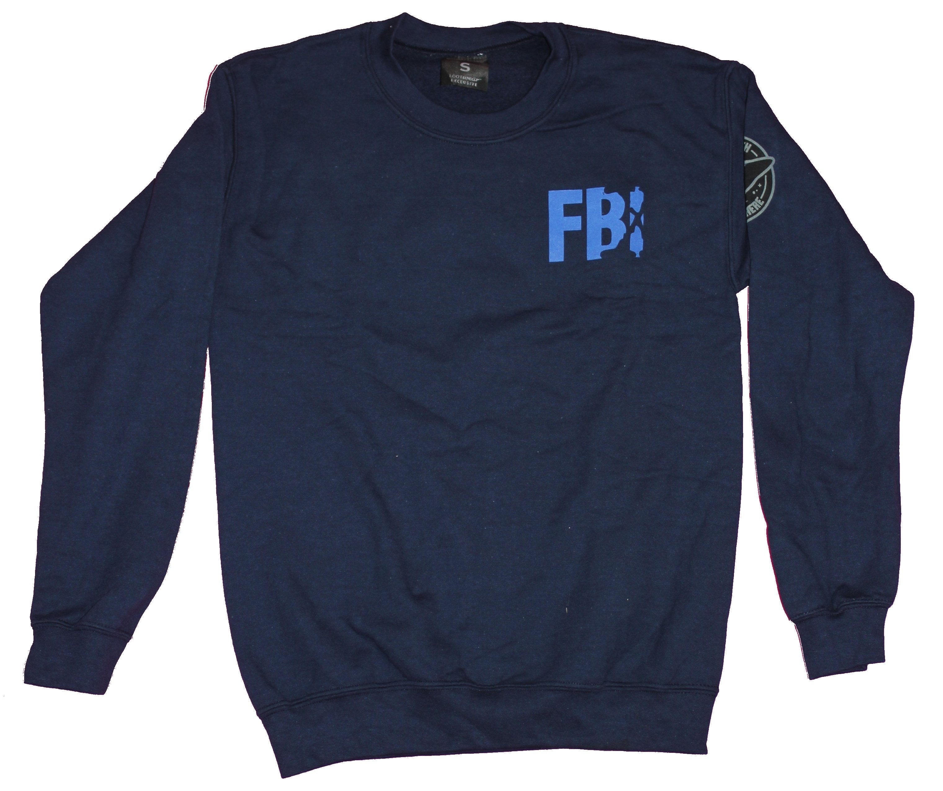 X-Files Mens Crewneck Sweatshirt - FBI Lapel Saucer X Back Image T-Shirts, Hoodie | CiraTrend.com