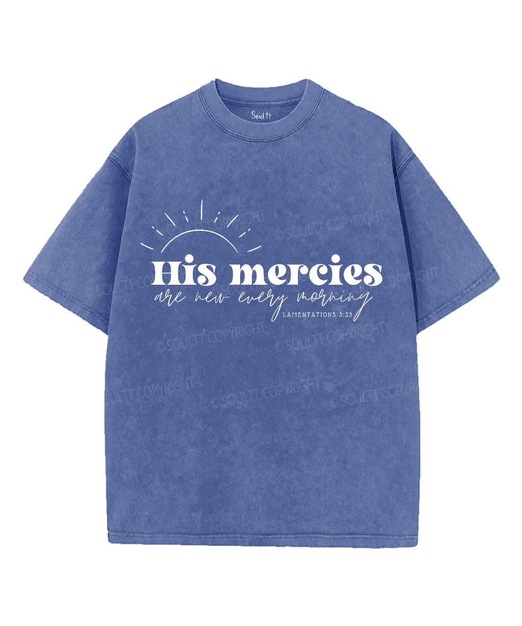 His Mercies Washed Christian T-Shirts, Hoodie, Sweatshirt