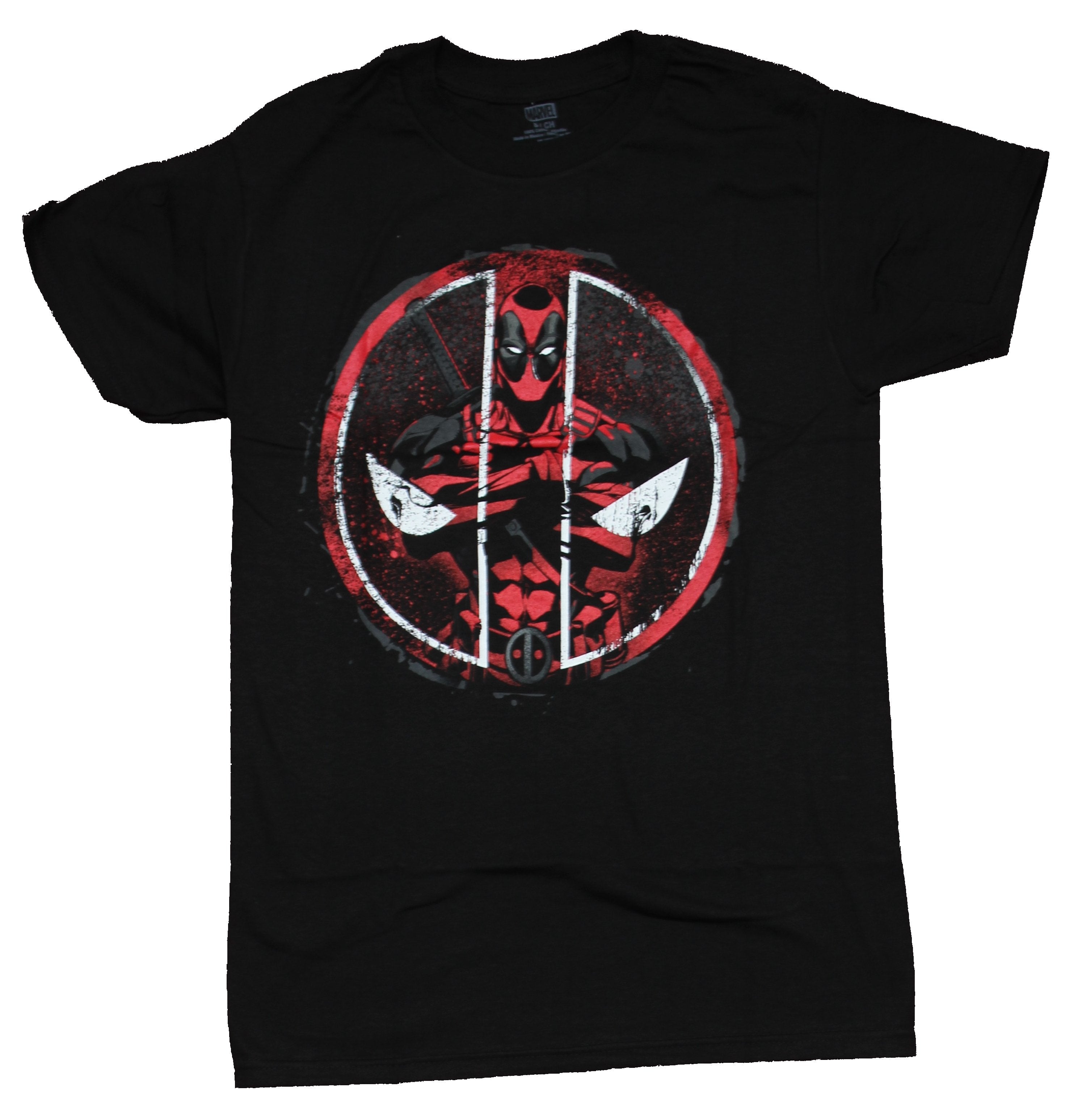 Deadpool Mens T-Shirt - Arms Crossed In Splattery Logo Hoodie, Sweatshirt | CiraTrend.com