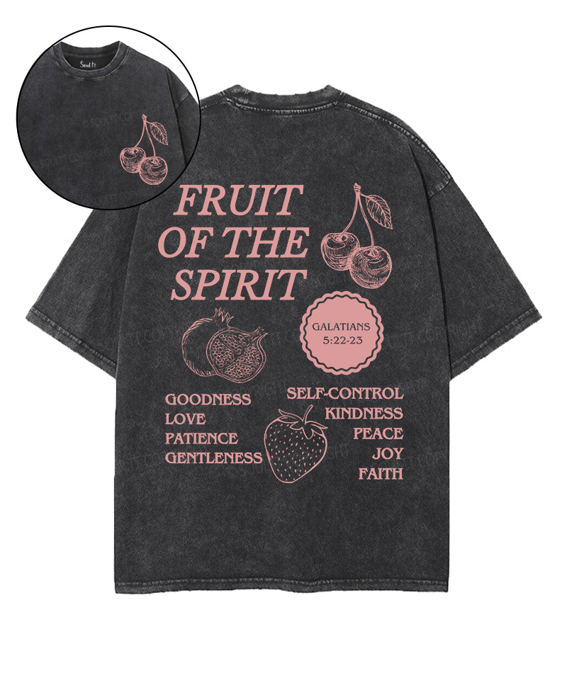Fruit Of The Spirit Double Sided Unisex Washed Christian T-shirt Style007 Hoodie, Sweatshirt | CiraTrend.com (Image 1)