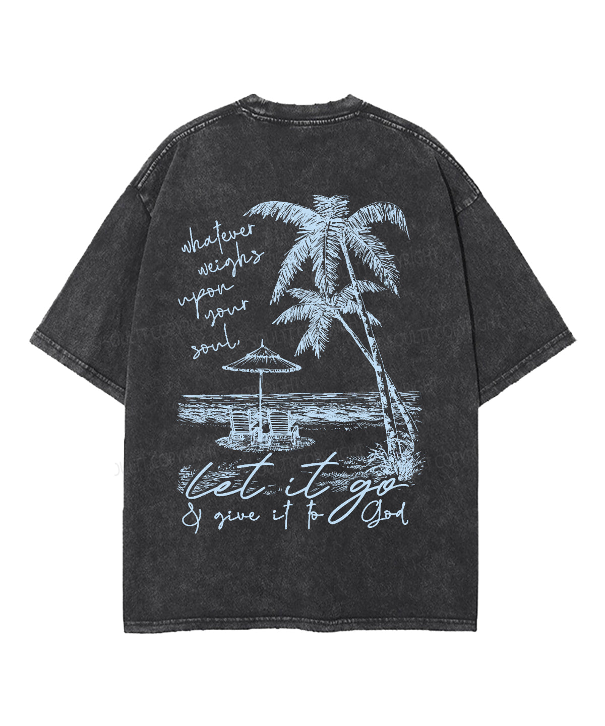 Give It To God Double Sided Unisex Washed Christian T-shirt Hoodie, Sweatshirt | CiraTrend.com (Image 5)
