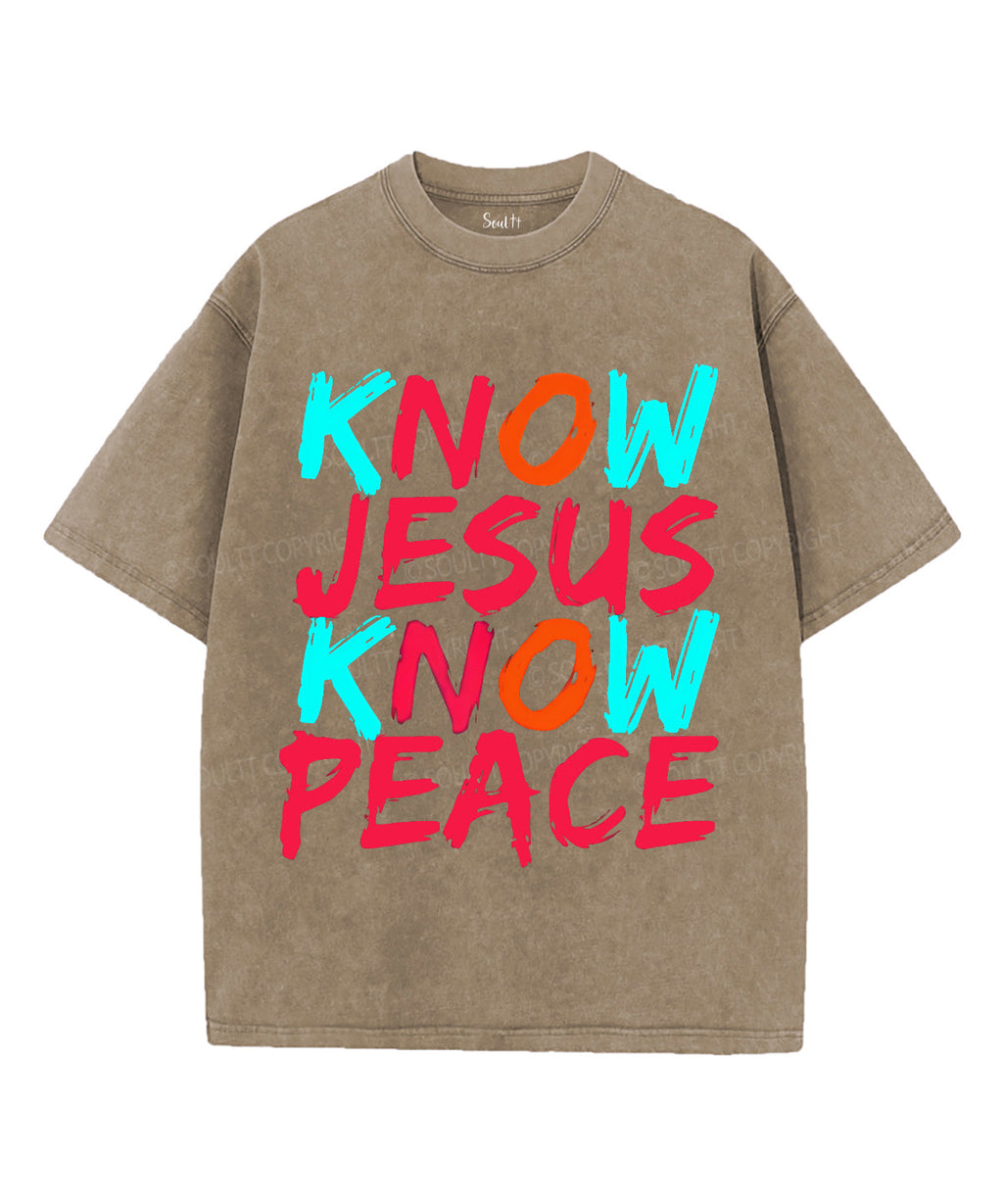 Know Jesus Know Peace Unisex Washed Christian T-shirt Hoodie, Sweatshirt | CiraTrend.com (Image 5)