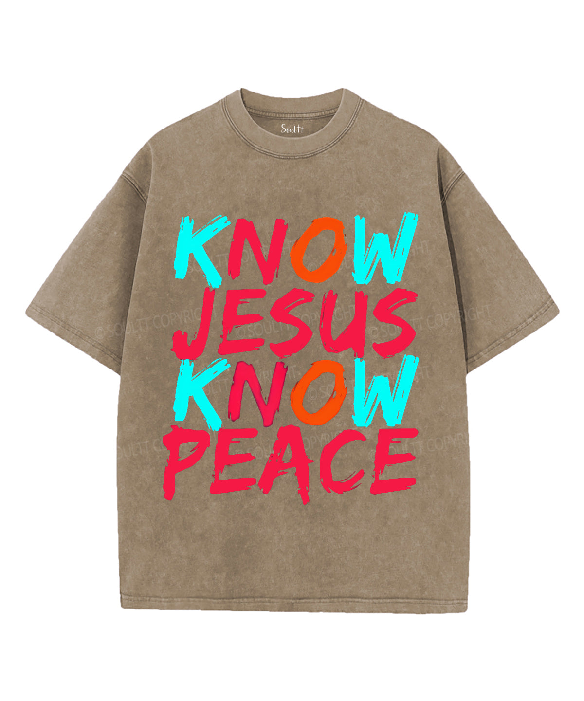 Know Jesus Know Peace Unisex Washed Christian T-shirt Hoodie, Sweatshirt | CiraTrend.com (Image 5)