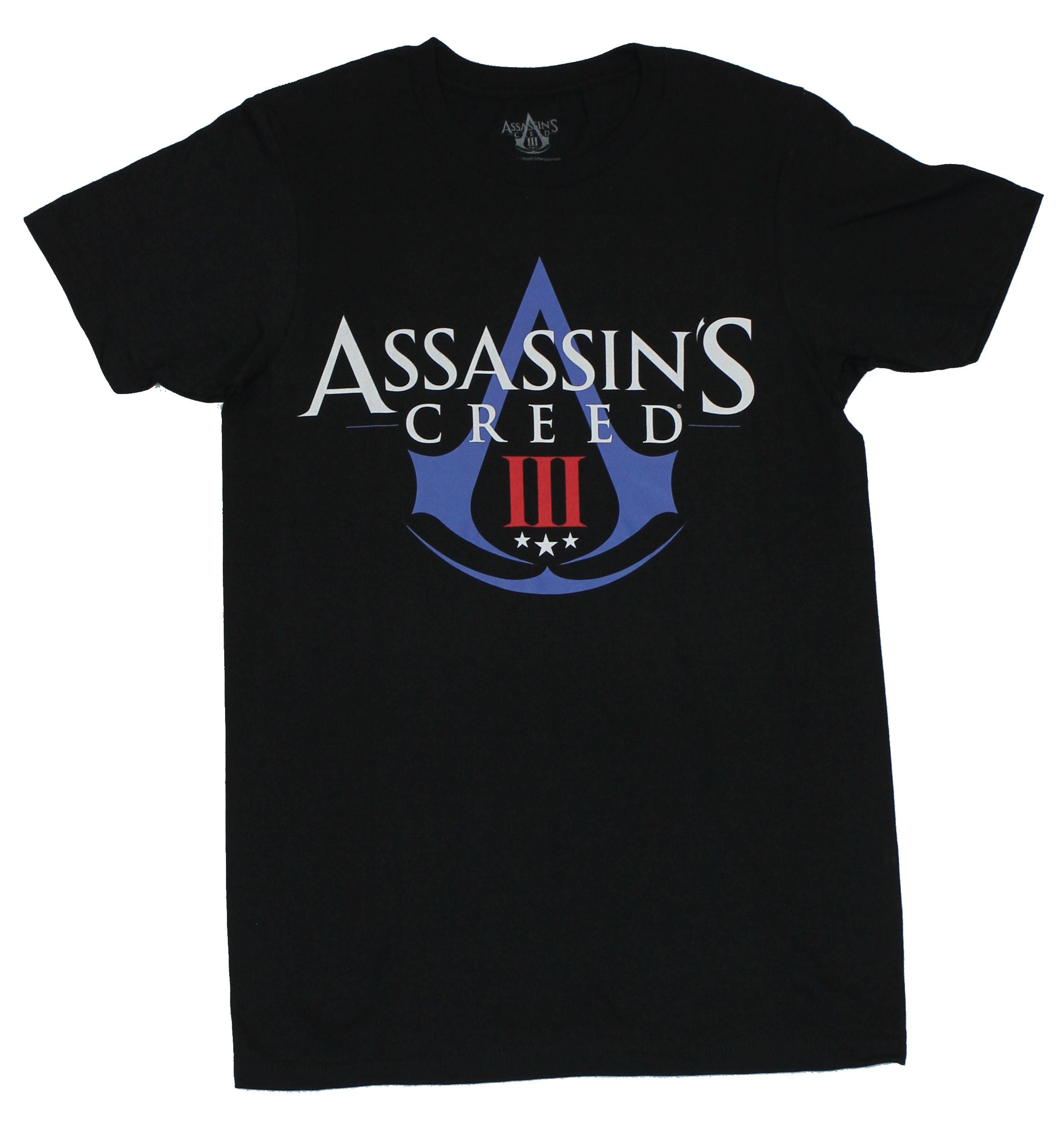 Assassin's Creed III 3 Mens T-Shirt - Blue & Red Game Crest Hoodie, Sweatshirt | CiraTrend.com