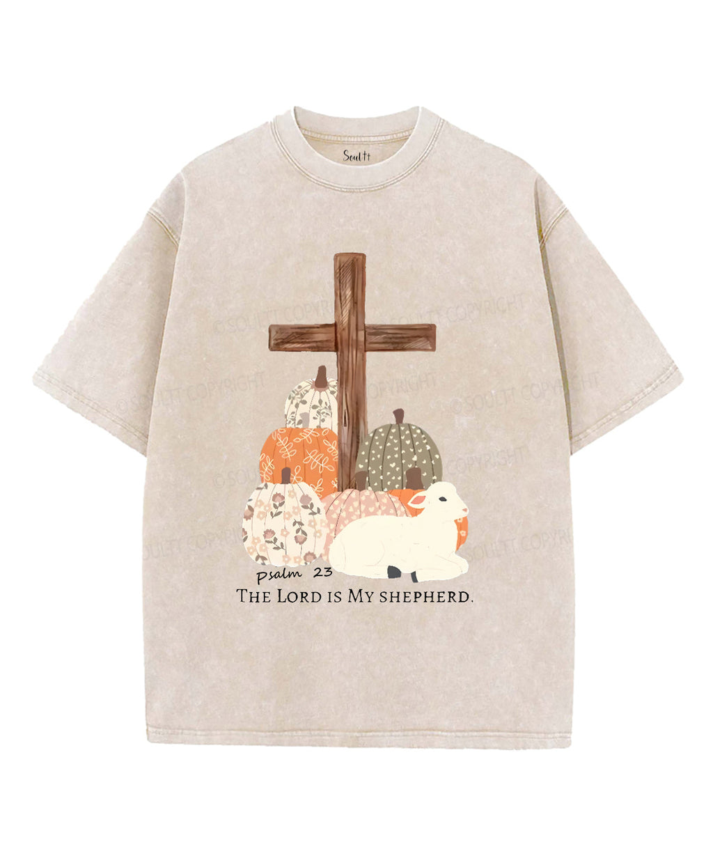 The Lord Is My Shepherd Unisex Washed Christian T-shirt Style005 Hoodie, Sweatshirt | CiraTrend.com (Image 1)