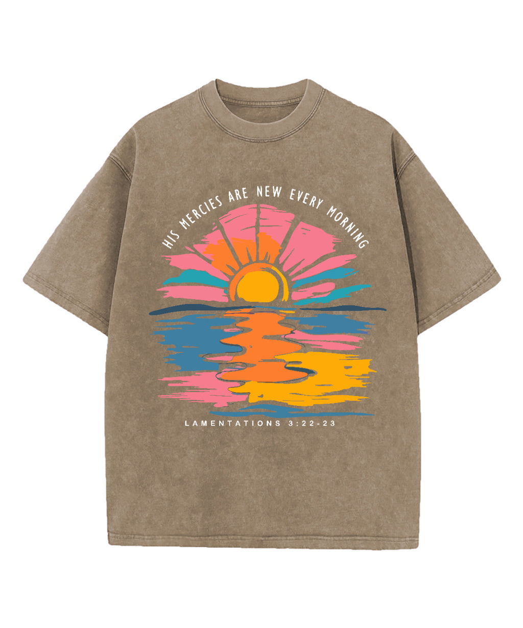 His Mercies Are New Washed Christian Style002 T-Shirts, Hoodie, Sweatshirt