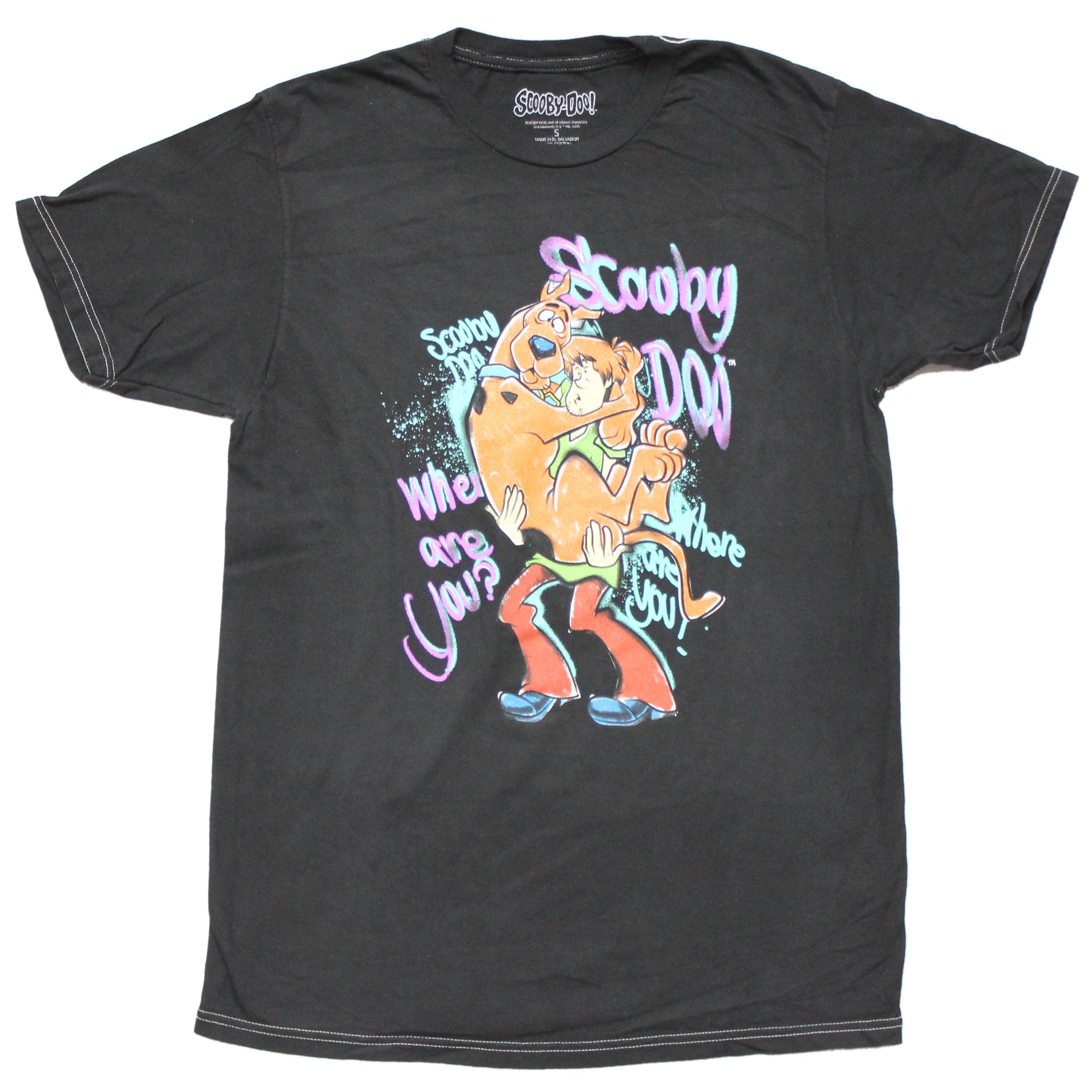 Scooby Doo Mens T-shirt - Where Are You Shaggy Holding Scooby Hoodie, Sweatshirt | CiraTrend.com