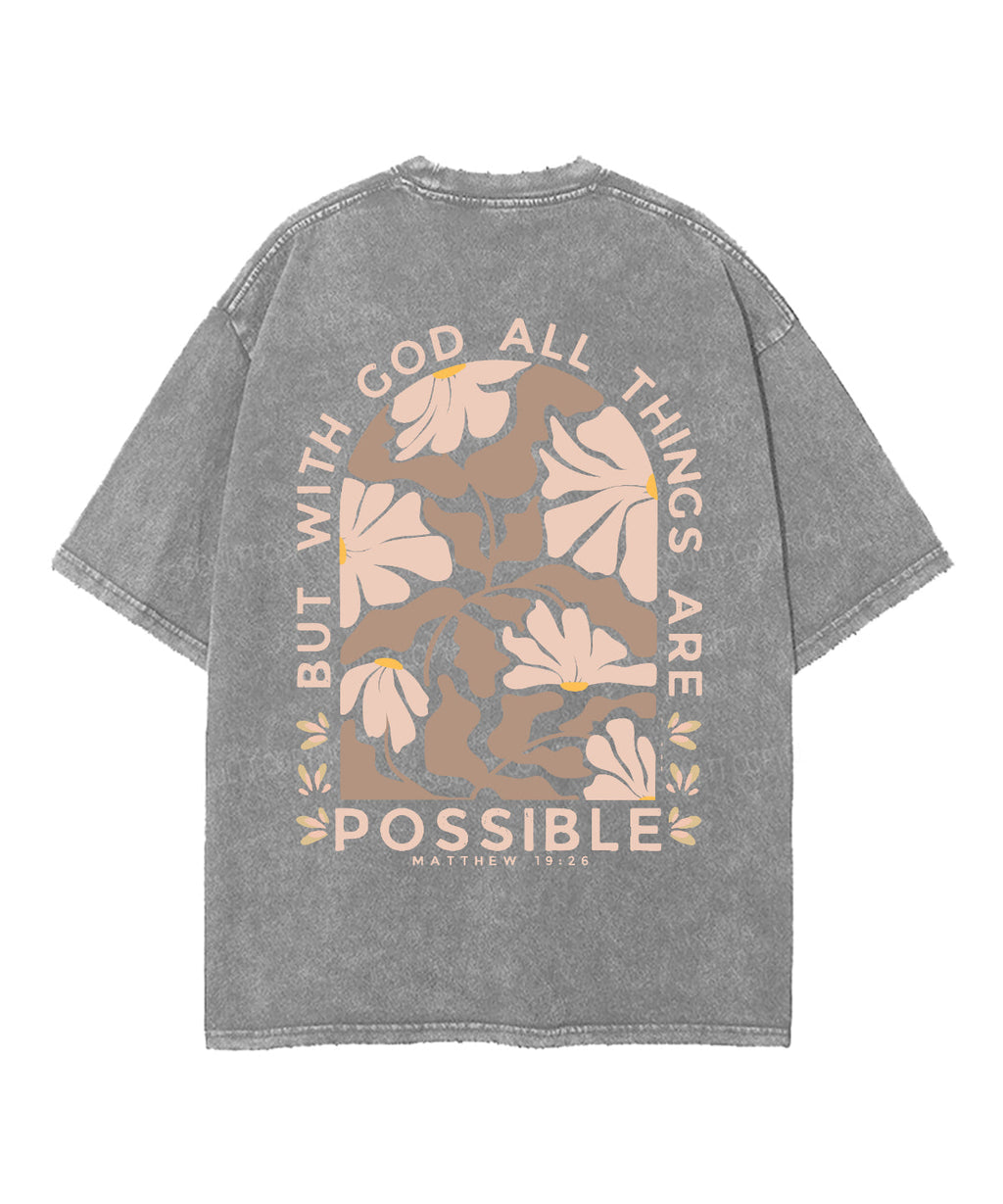 All Things Are Possible Double Sided Unisex Washed Christian T-shirt Style002 Hoodie, Sweatshirt | CiraTrend.com (Image 5)