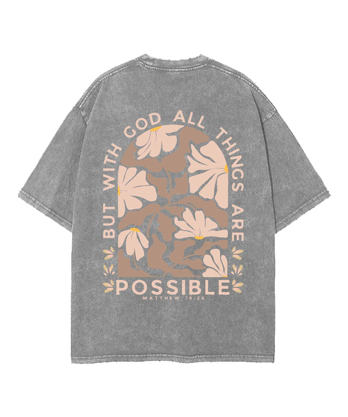All Things Are Possible Double Sided Unisex Washed Christian T-shirt Style002 Hoodie, Sweatshirt | CiraTrend.com (Image 5)