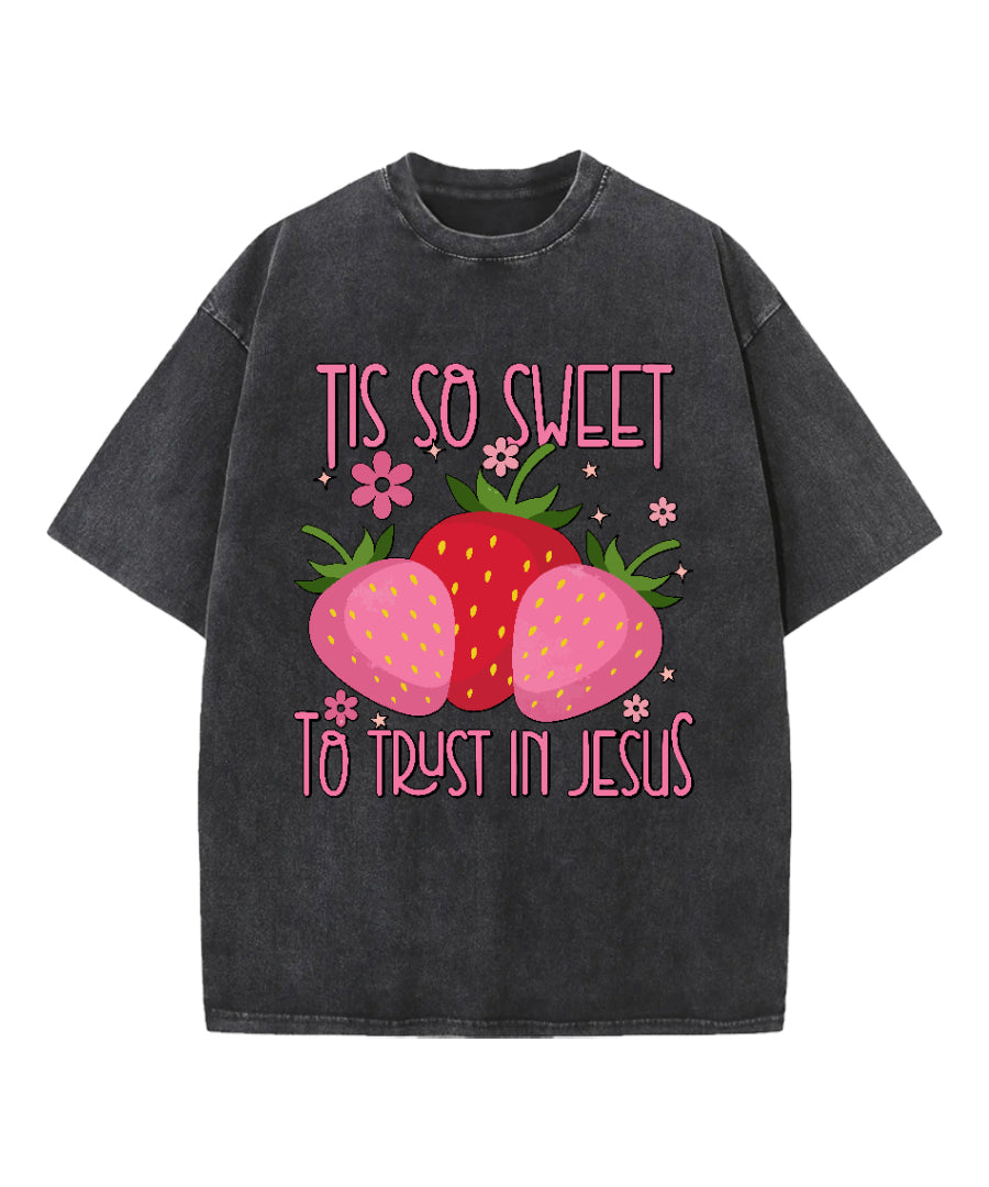 To Trust In Jesus Washed Christian T-shirt Hoodie, Sweatshirt | CiraTrend.com (Image 1)