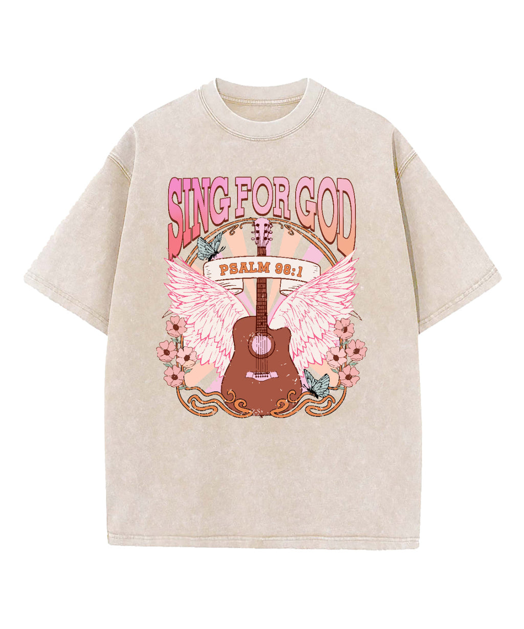Sing For God Washed Christian T-shirt Hoodie, Sweatshirt | CiraTrend.com (Image 4)