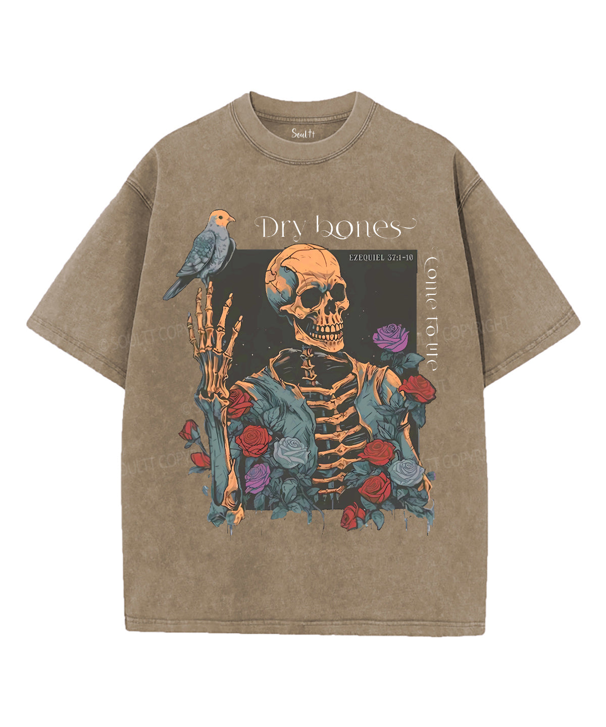 Dry Bones Unisex Washed Christian T-shirt Hoodie, Sweatshirt | CiraTrend.com (Image 3)