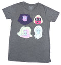 Steven Universe Girls Juniors  T-Shirt - 4 Faces of the Gem Gals Hoodie, Sweatshirt | CiraTrend.com