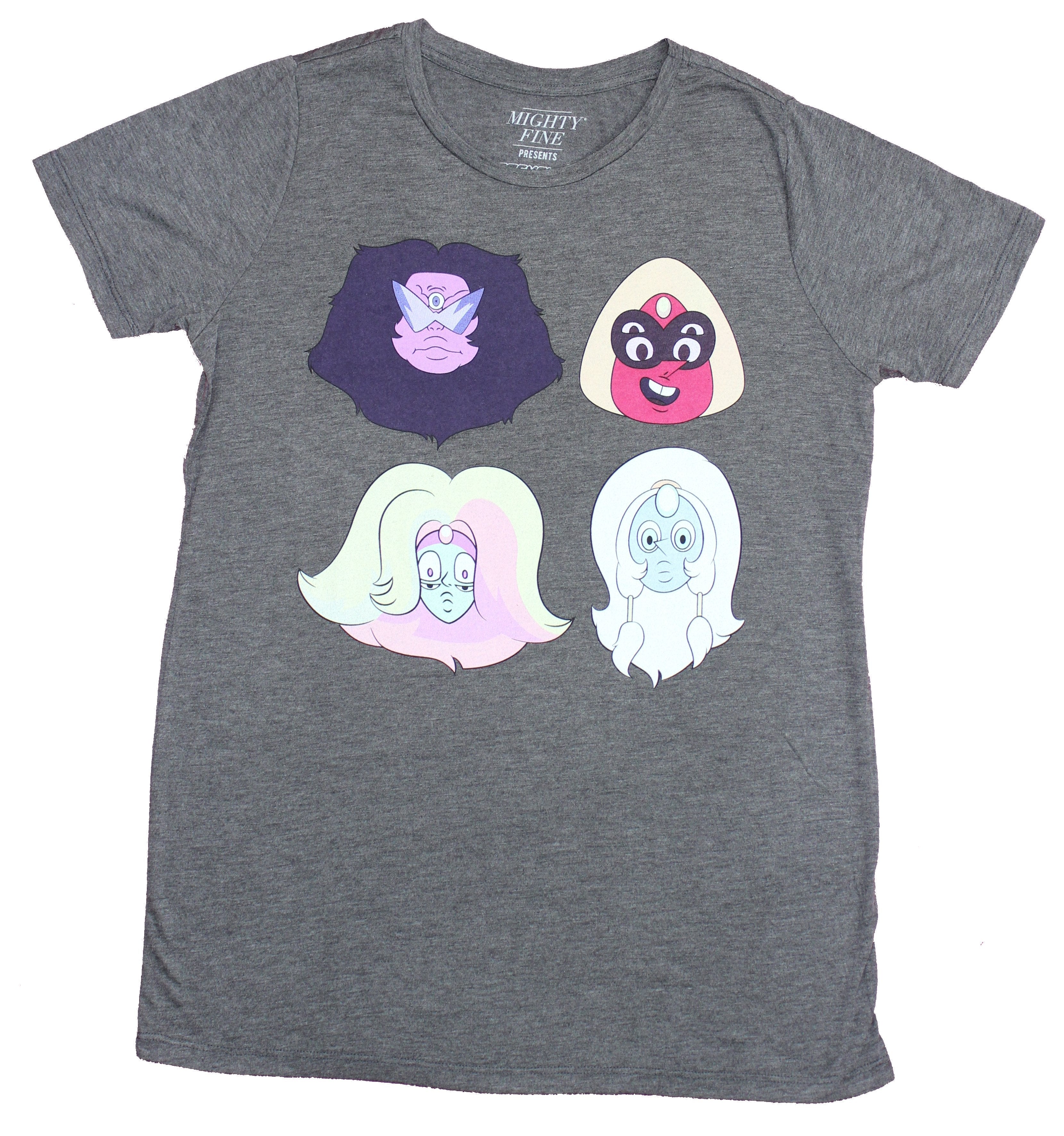 Steven Universe Girls Juniors  T-Shirt - 4 Faces of the Gem Gals Hoodie, Sweatshirt | CiraTrend.com