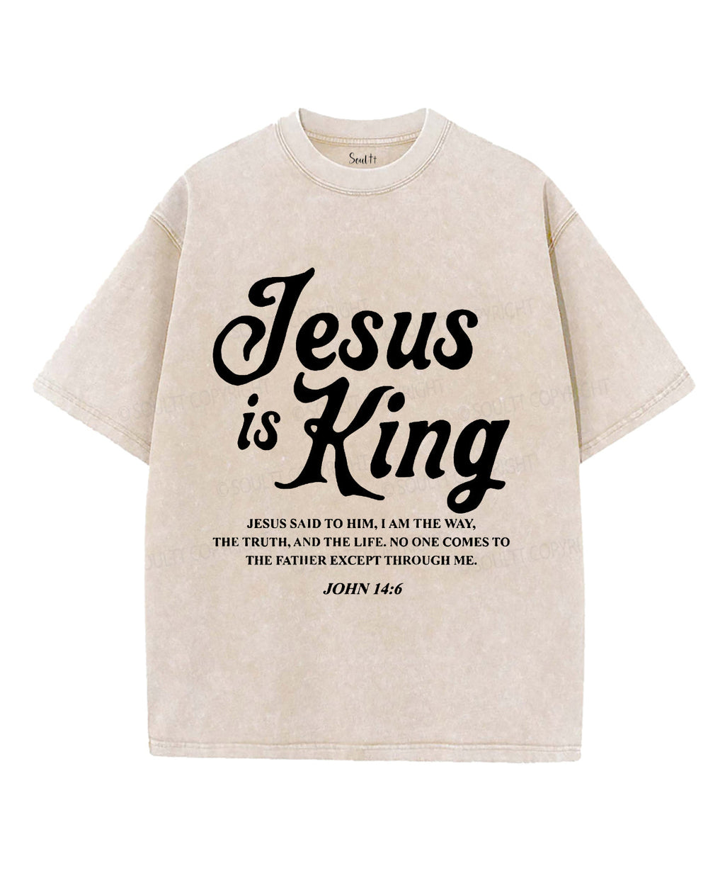 Jesus Is King Unisex Washed Christian T-shirt Style002 Hoodie, Sweatshirt | CiraTrend.com (Image 1)