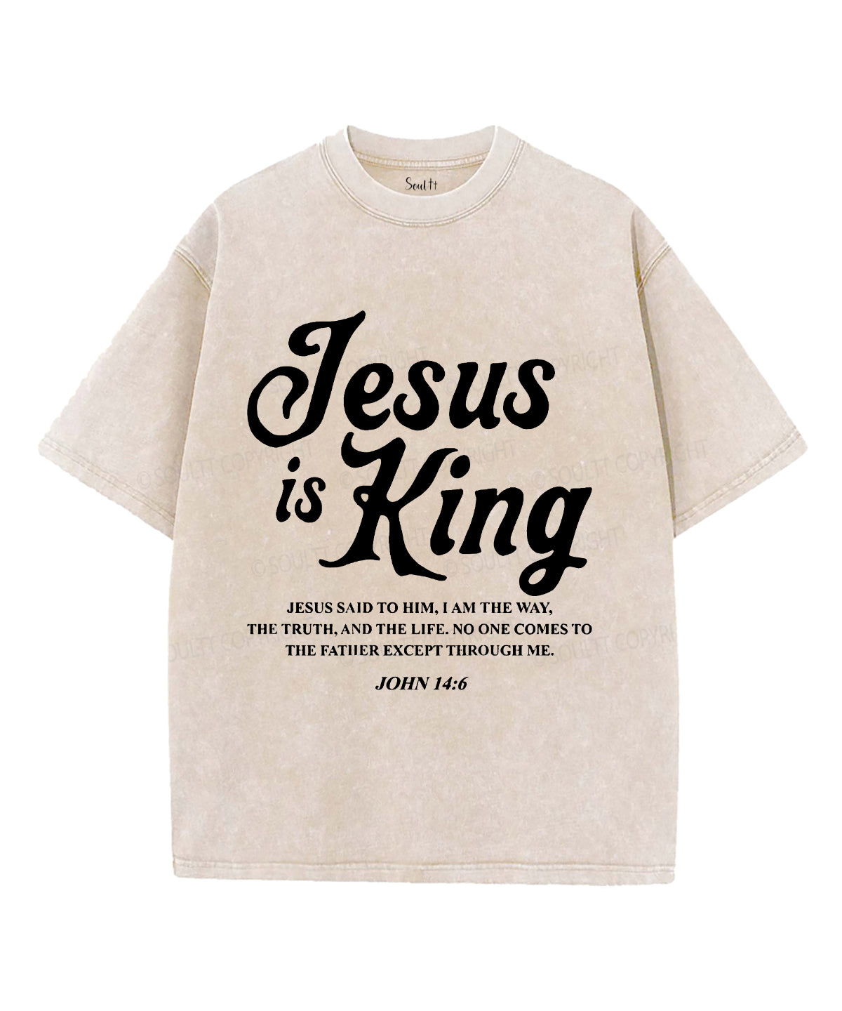 Jesus Is King Unisex Washed Christian T-shirt Style002 Hoodie, Sweatshirt | CiraTrend.com (Image 1)