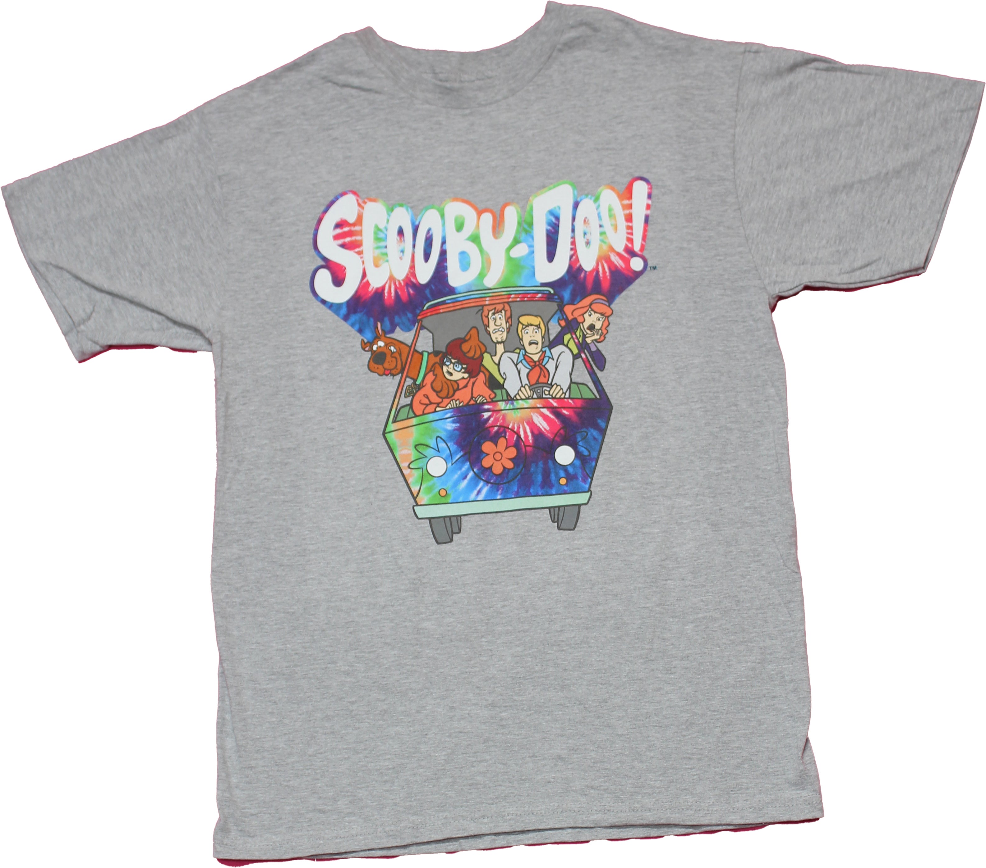 Scooby Doo Mens T-Shirt - Gang in Van Scary faces Tie Dye Under Logo Hoodie, Sweatshirt | CiraTrend.com