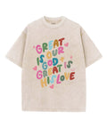 Great Is Our God Great Is His Love Unisex Washed Christian T-shirt Hoodie, Sweatshirt | CiraTrend.com (Image 1)