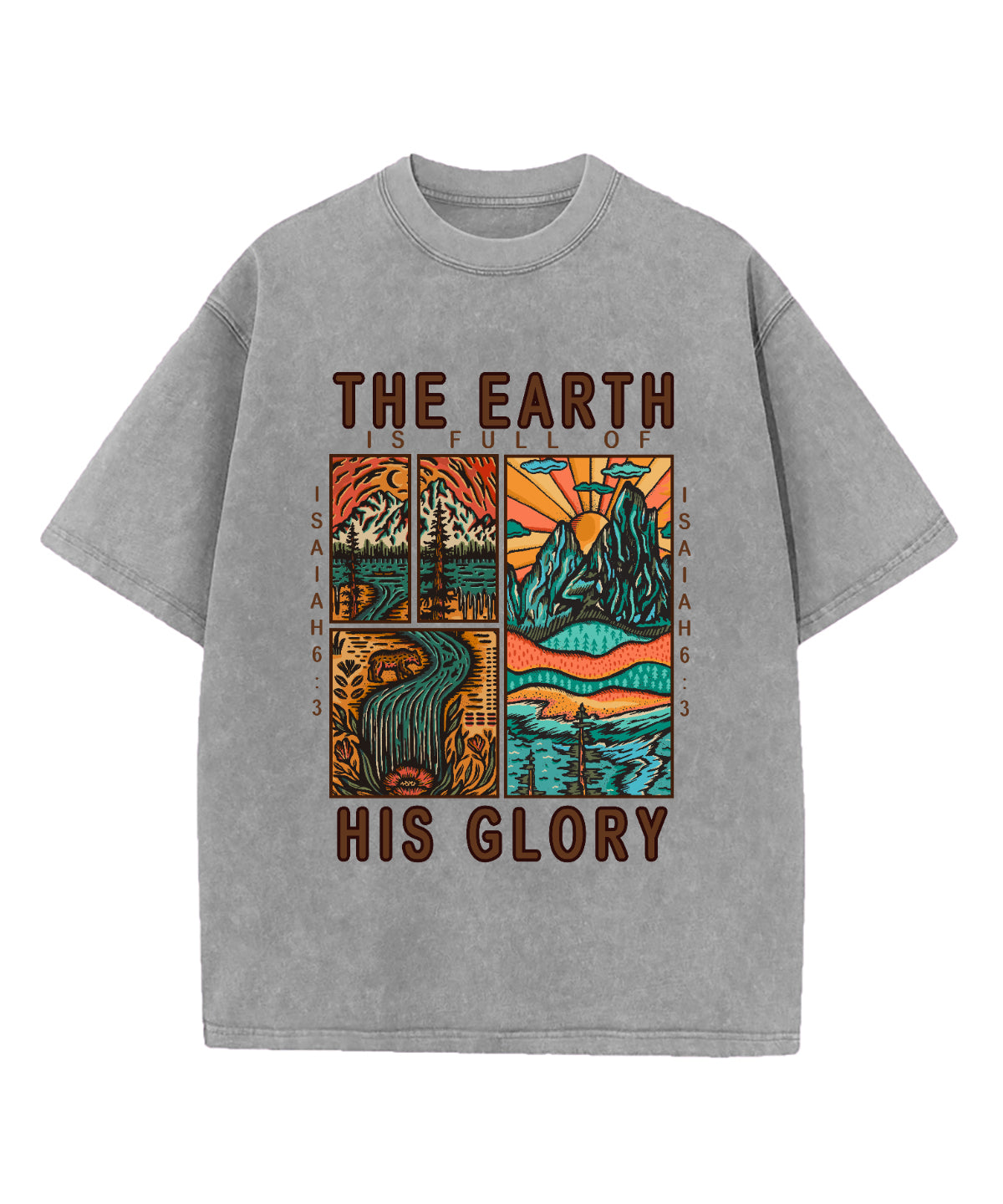 Earth Is Full His Glory Washed Christian Style003 T-Shirts, Hoodie, Sweatshirt