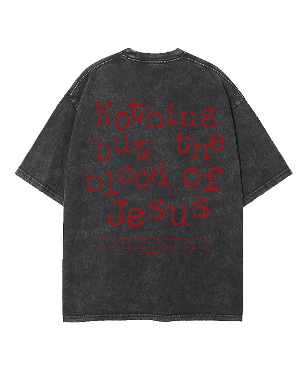 Nothing But The Blood Of Jesus Double Sided Washed Christian T-shirt Hoodie, Sweatshirt | CiraTrend.com (Image 5)