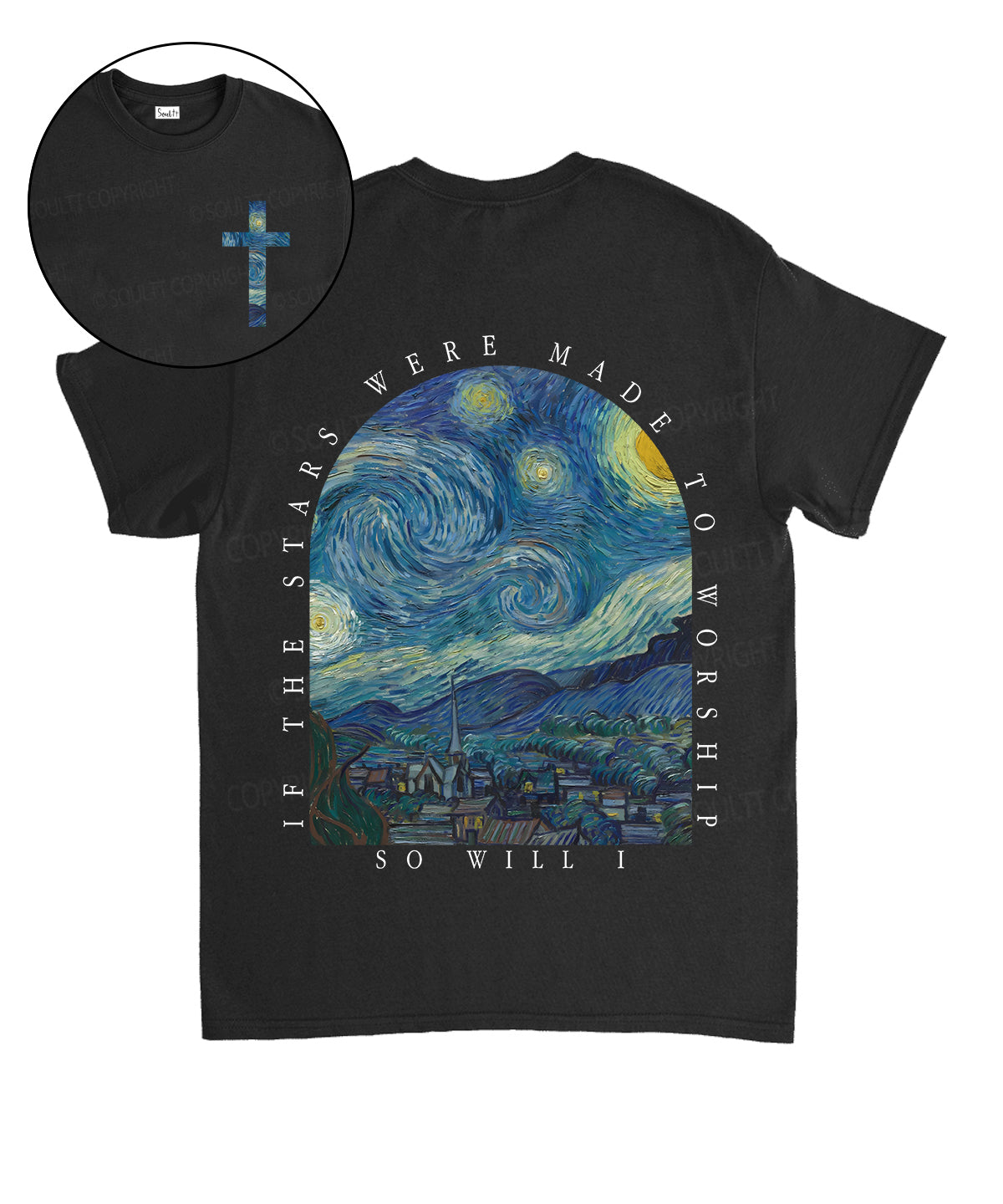 If The Stars Were Made To Worship Double Sided Unisex Cotton Christian T-Shirt Hoodie, Sweatshirt | CiraTrend.com (Image 1)