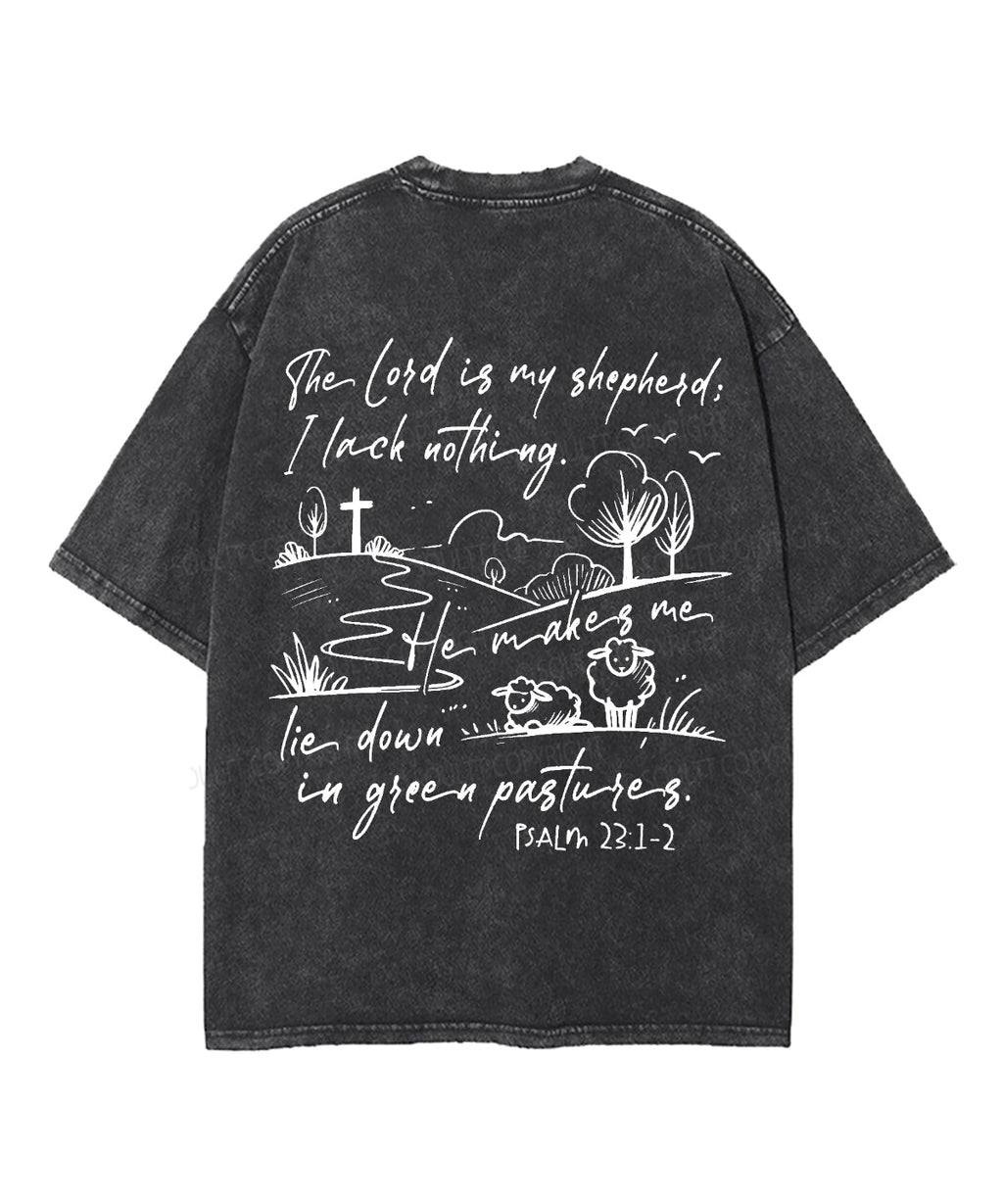 The Lord Is My Shepherd Double Sided Unisex Washed Christian T-shirt Style005 Hoodie, Sweatshirt | CiraTrend.com (Image 3)