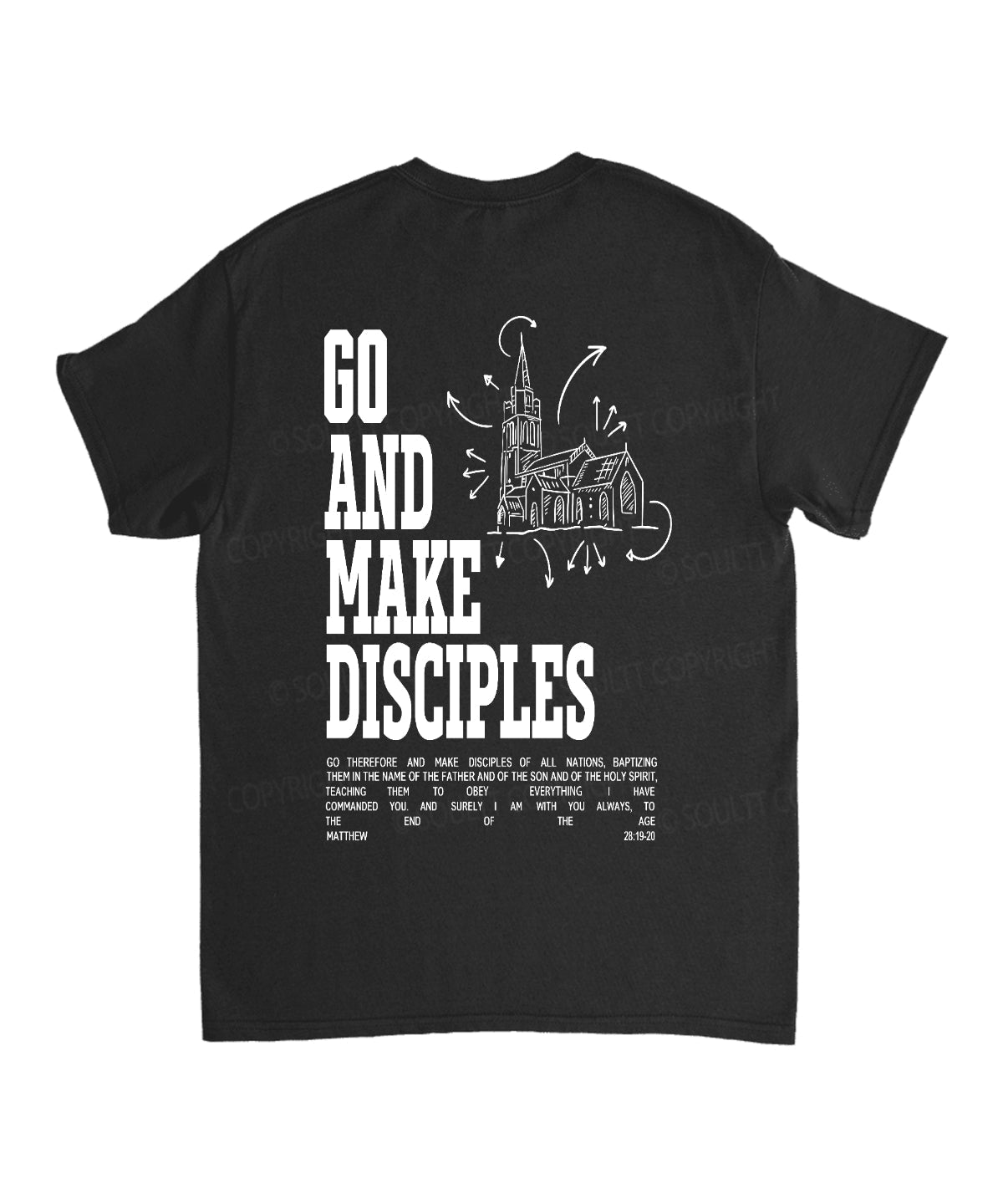 Make Disciples Double Sided Unisex Cotton Christian T-Shirt Hoodie, Sweatshirt | CiraTrend.com (Image 3)