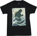 Godzilla Mens T-Shirt -   Godzilla Great Wave off Kanagawa Hokusai Crossover Hoodie, Sweatshirt | CiraTrend.com