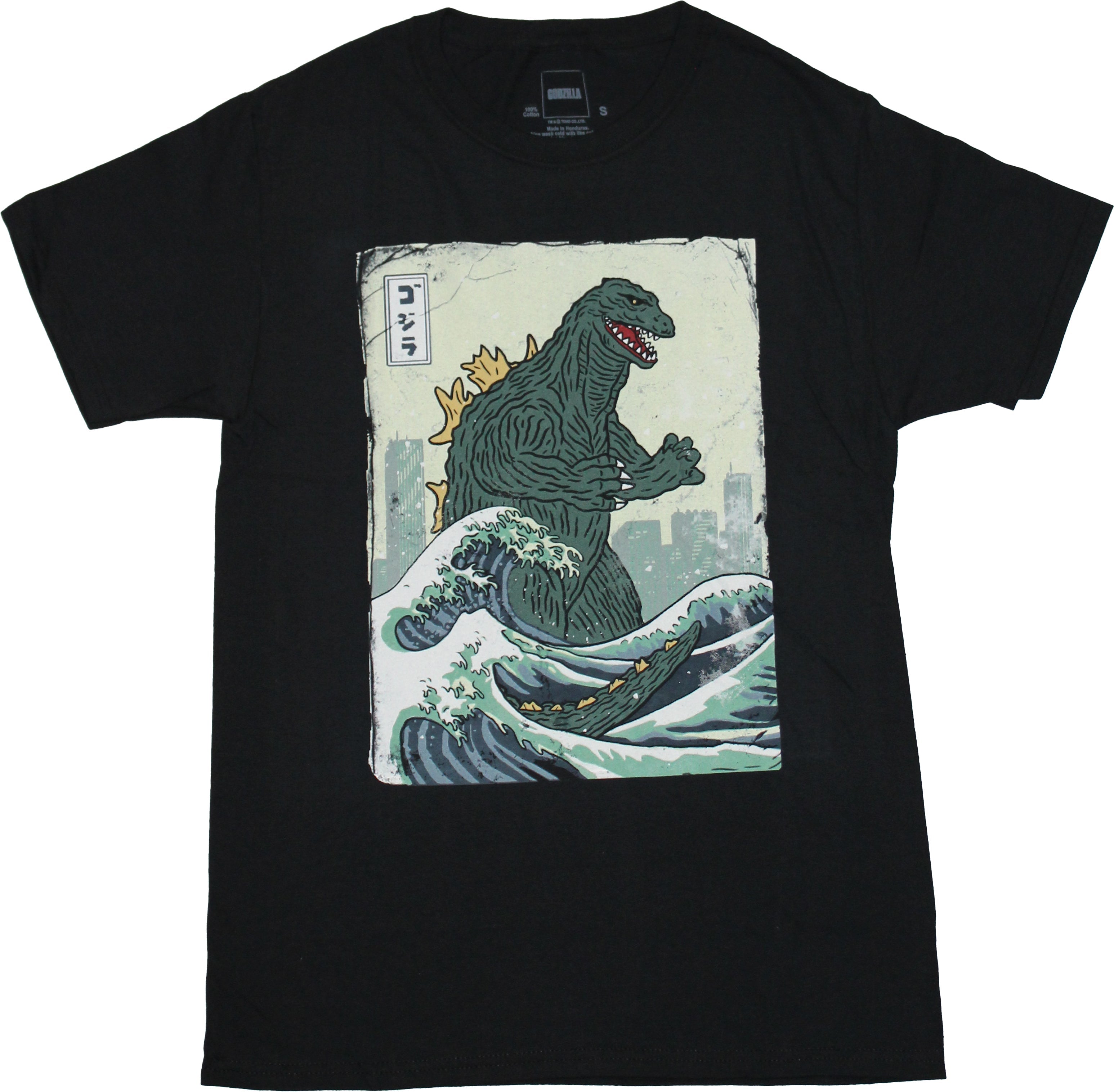 Godzilla Mens T-Shirt -   Godzilla Great Wave off Kanagawa Hokusai Crossover Hoodie, Sweatshirt | CiraTrend.com