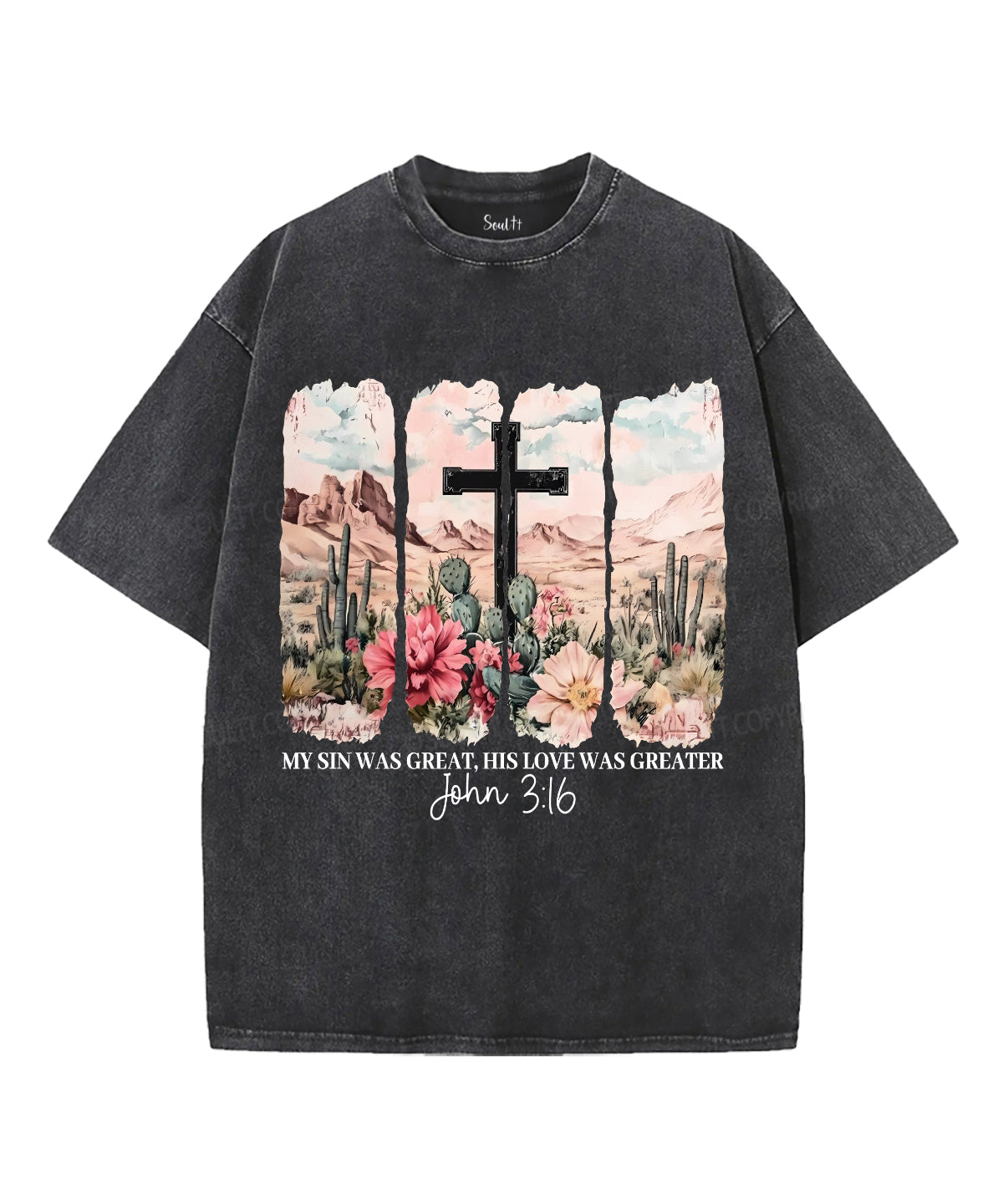 His Love Was Greater Unisex Washed Christian T-shirt Style003 Hoodie, Sweatshirt | CiraTrend.com (Image 1)