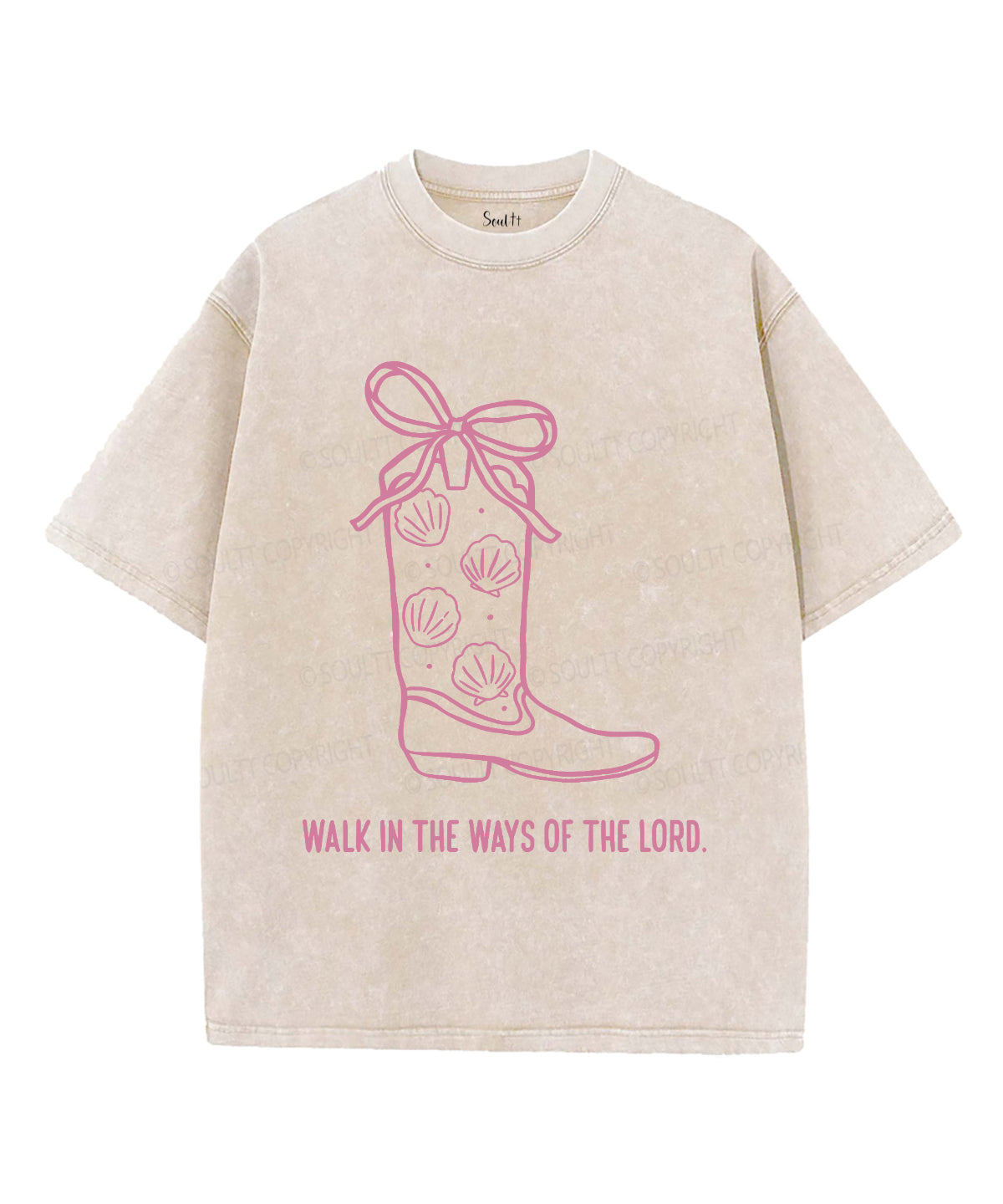 Walk In The Ways Of The Lord Unisex Washed Christian T-shirt Hoodie, Sweatshirt | CiraTrend.com (Image 1)