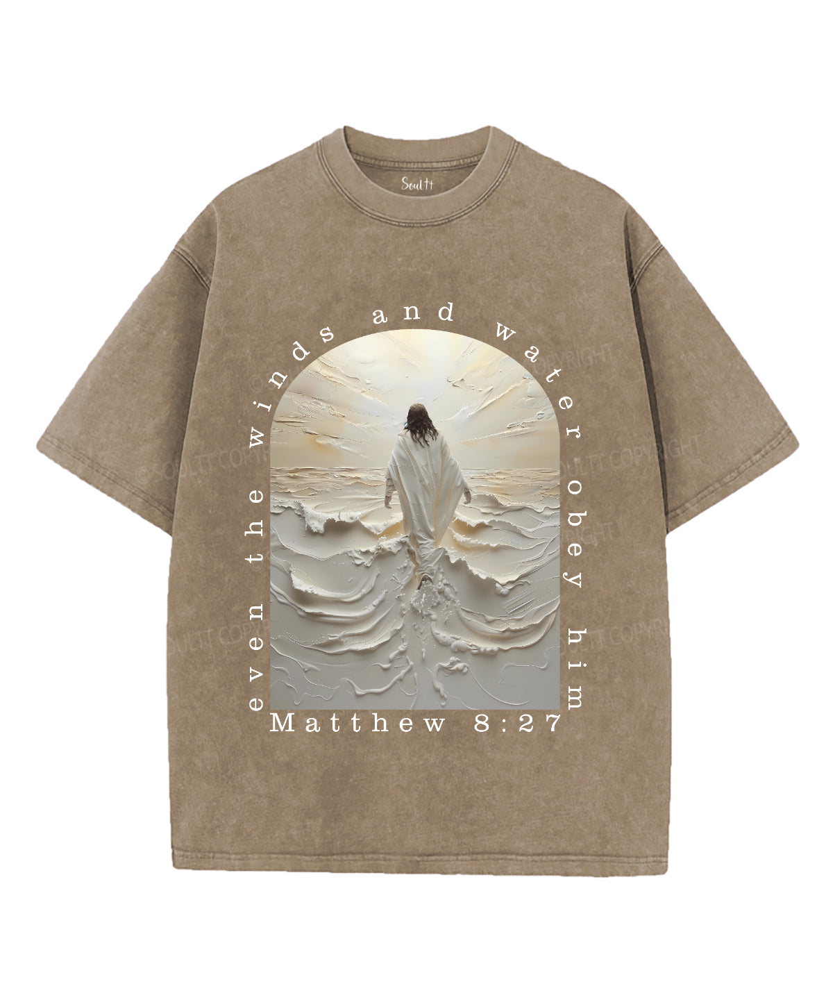 Even The Winds And Water Obey Him Unisex Washed Christian T-shirt Hoodie, Sweatshirt | CiraTrend.com (Image 5)