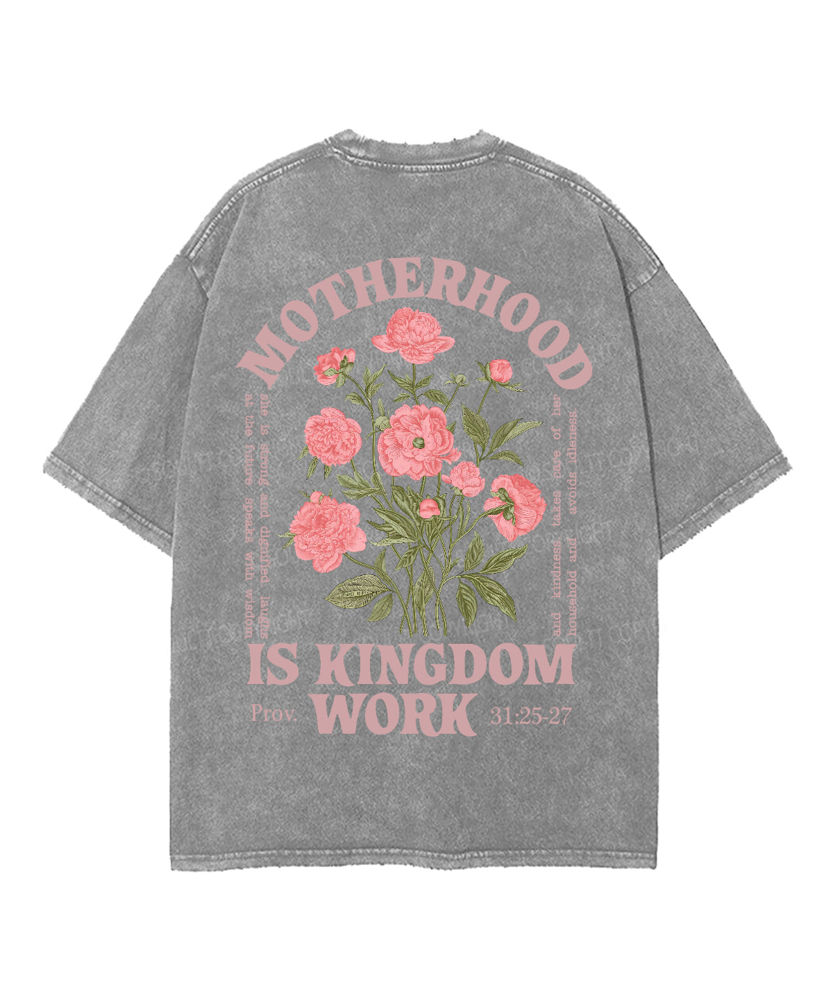 Motherhood Is Kingdom Work Double Sided Unisex Washed Christian T-shirt Style014 Hoodie, Sweatshirt | CiraTrend.com (Image 5)