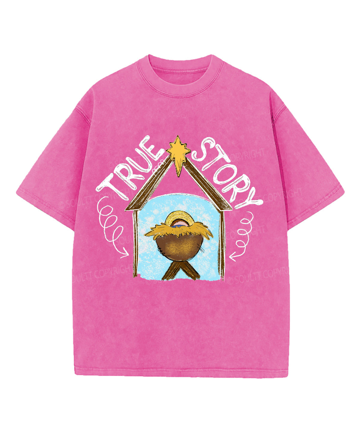 Ture Story Washed Christian T-shirt Hoodie, Sweatshirt | CiraTrend.com (Image 4)