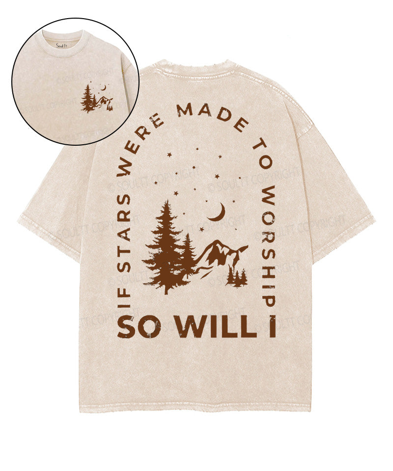 If The Stars Were Made To Worship Double Sided Unisex Washed Christian T-shirt Style002 Hoodie, Sweatshirt (Image 1)