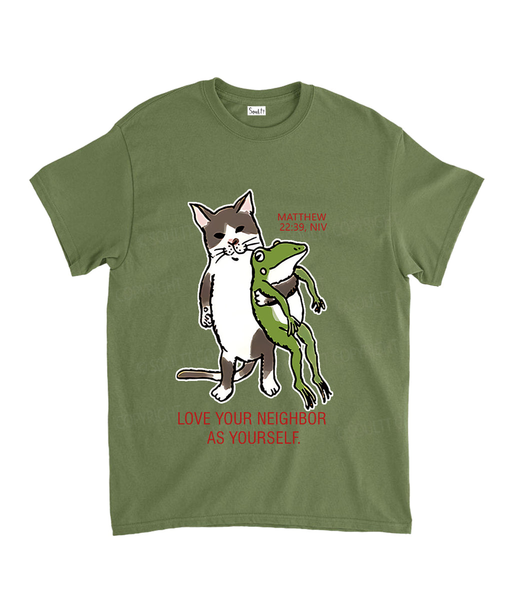 Love Your Neighbor Unisex Cotton Christian T-Shirt Hoodie, Sweatshirt | CiraTrend.com (Image 5)
