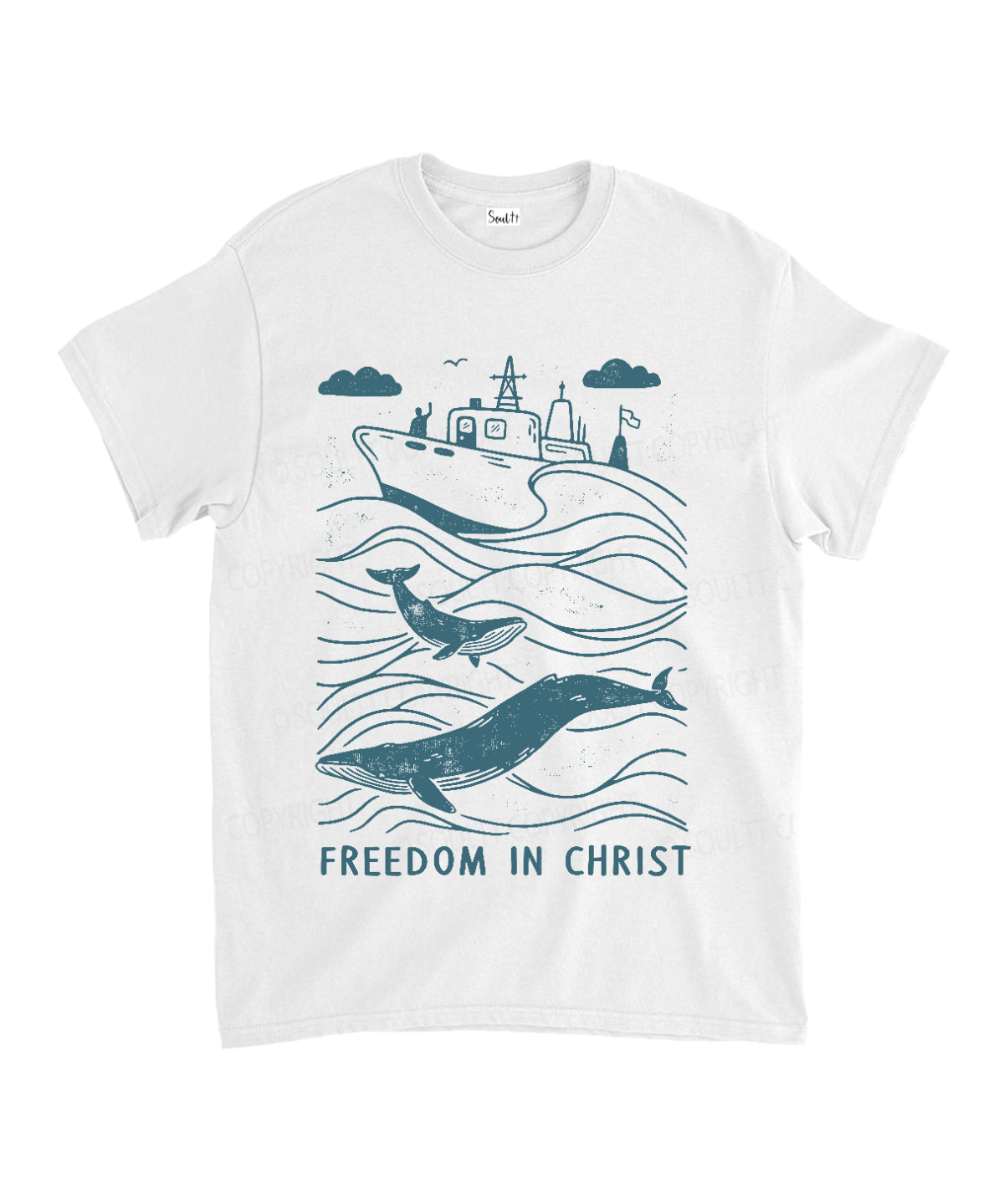 Freedom In Christ Unisex Cotton Christian T-Shirt Hoodie, Sweatshirt | CiraTrend.com (Image 2)