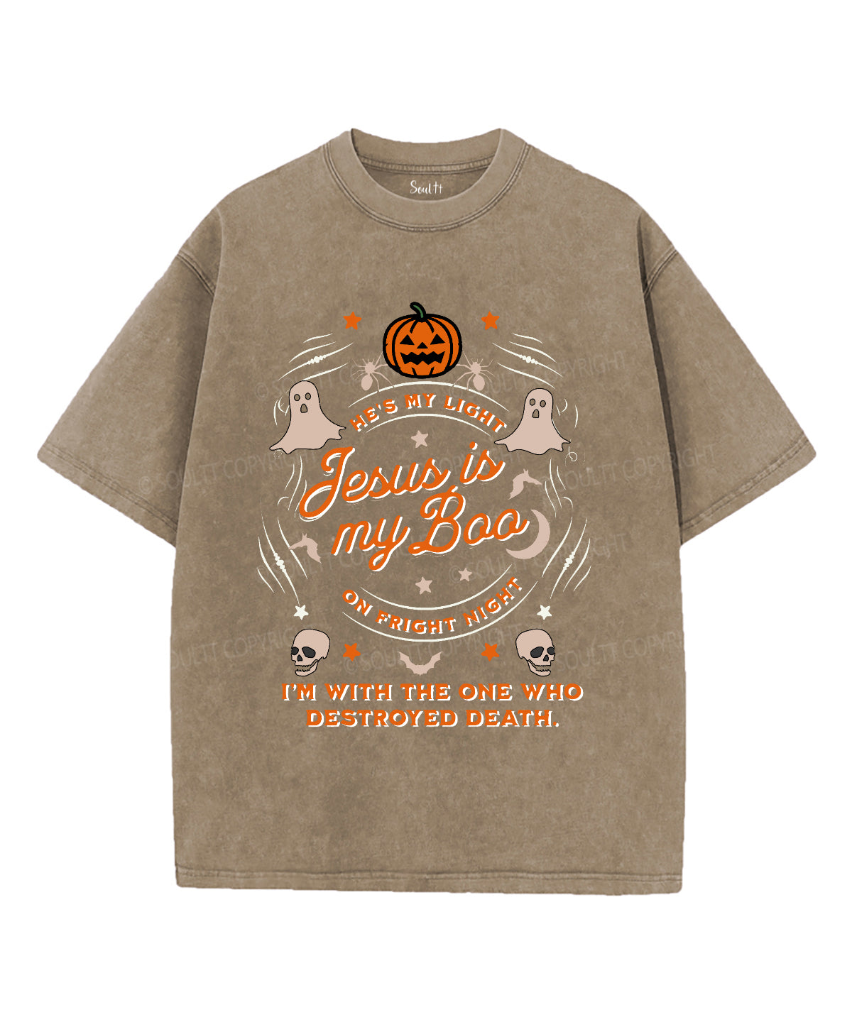 Jesus Is My Boo Unisex Washed Christian T-shirt Style001 Hoodie, Sweatshirt | CiraTrend.com (Image 5)