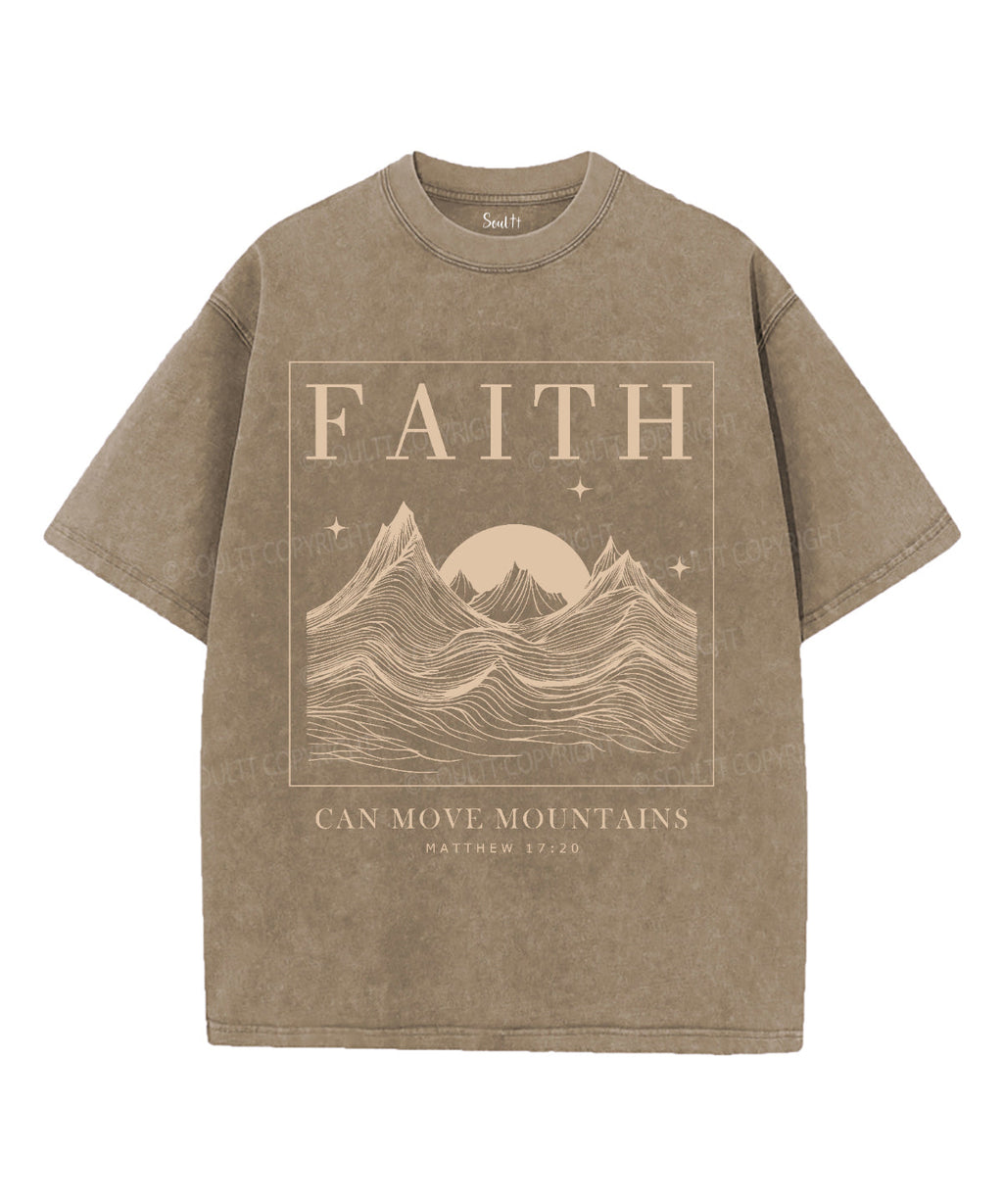 Faith Can Move Mountains Washed Christian T-shirt Hoodie, Sweatshirt | CiraTrend.com (Image 4)