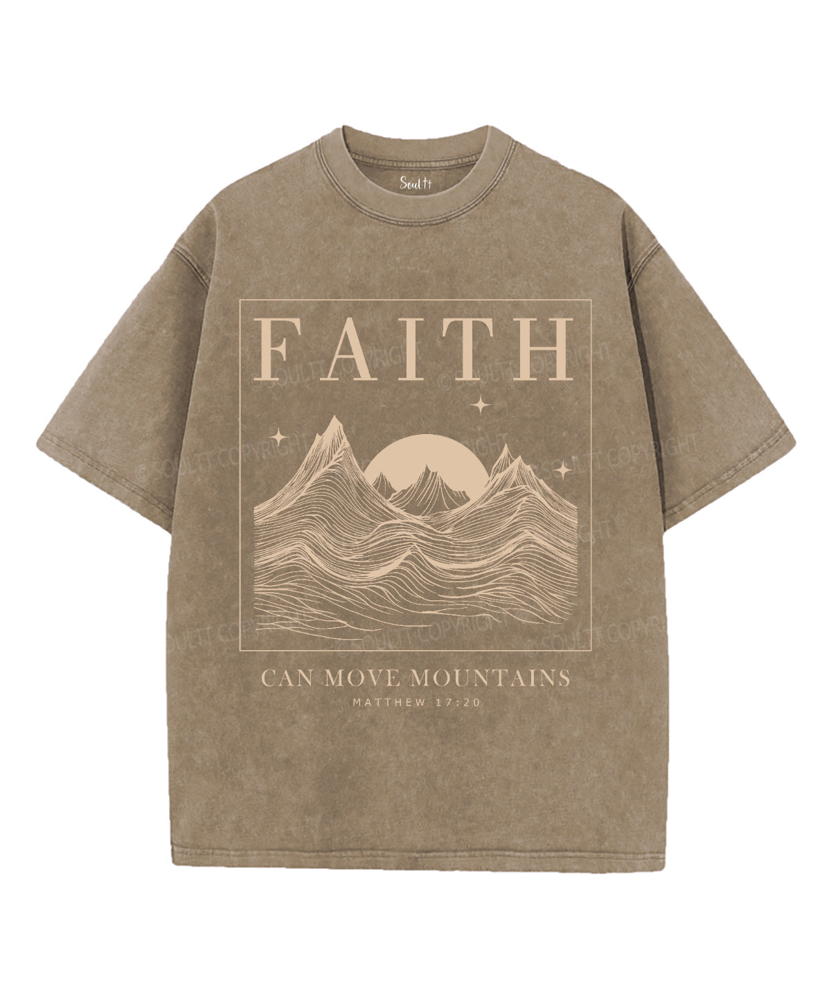 Faith Can Move Mountains Washed Christian T-shirt Hoodie, Sweatshirt | CiraTrend.com (Image 4)
