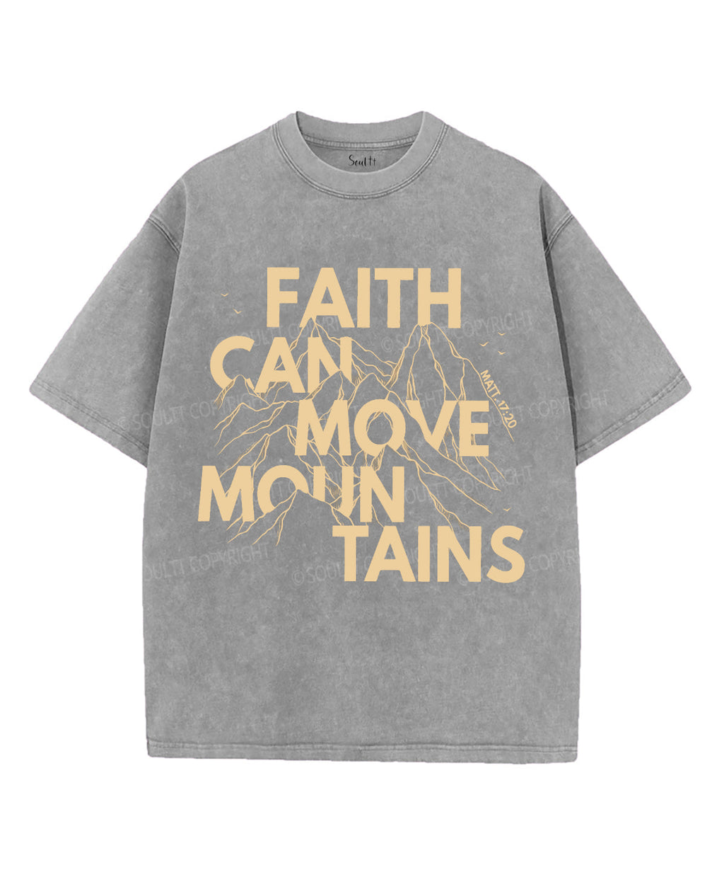 Faith Can Move Unisex Washed Christian T-shirt Hoodie, Sweatshirt | CiraTrend.com (Image 4)