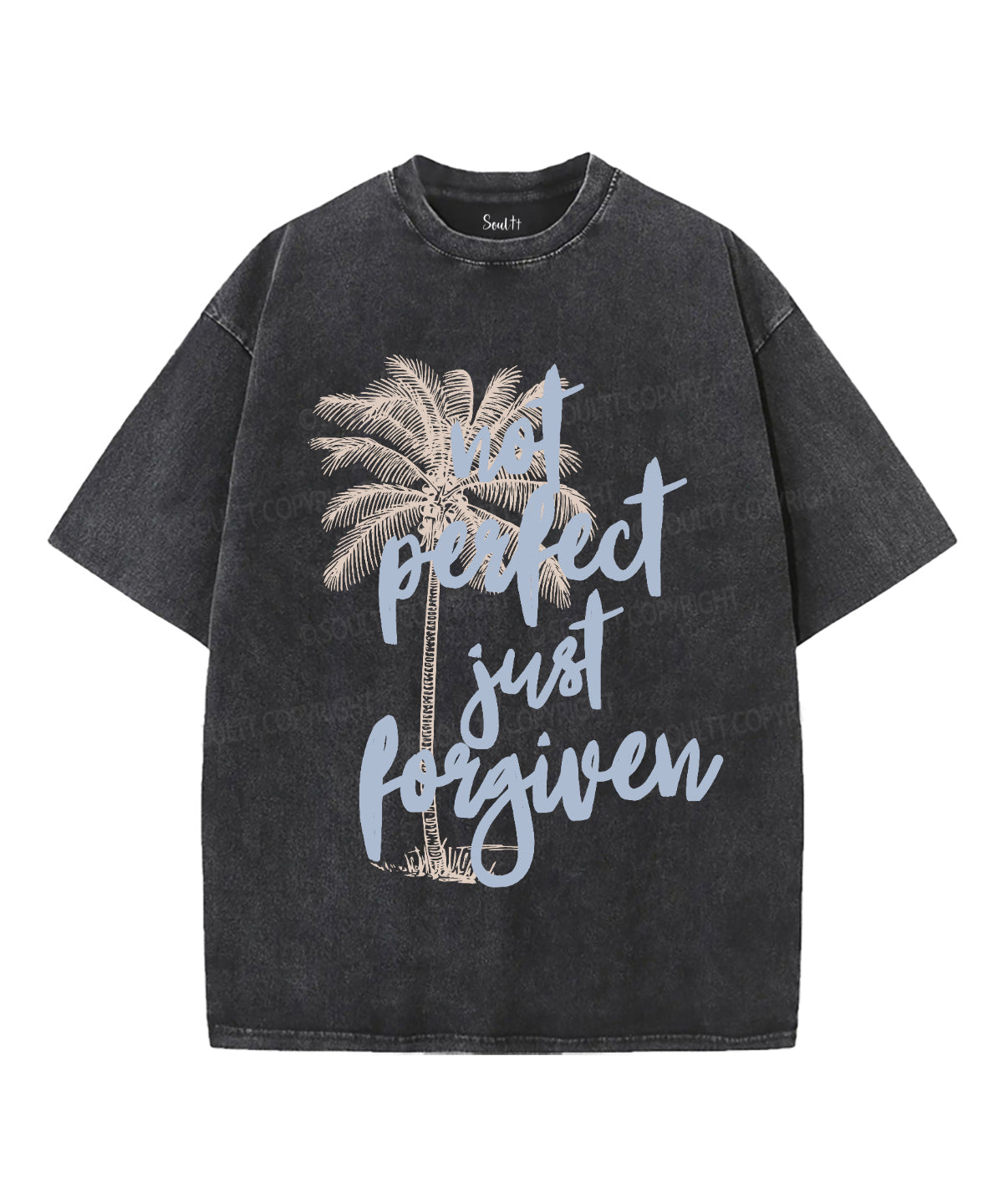 Not Perfect Just Forgiven Unisex Washed Christian T-shirt Hoodie, Sweatshirt | CiraTrend.com (Image 2)