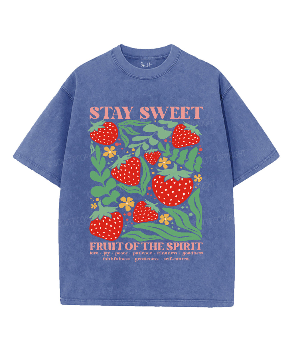 Stay Sweet Unisex Washed Christian T-shirt Hoodie, Sweatshirt | CiraTrend.com (Image 3)