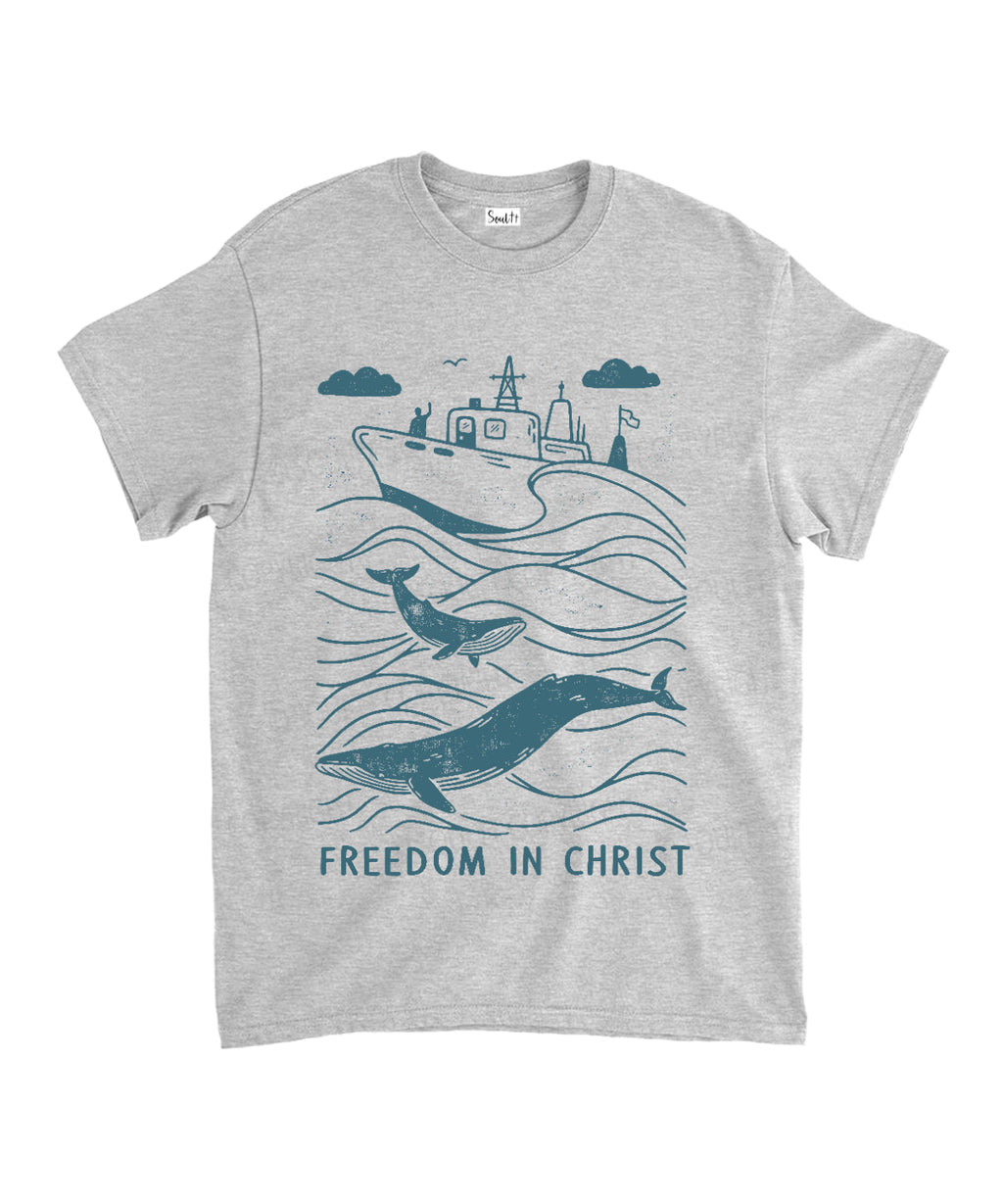 Freedom In Christ Unisex Cotton Christian T-Shirt Hoodie, Sweatshirt | CiraTrend.com (Image 4)