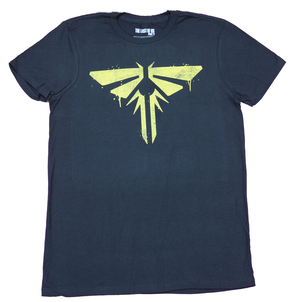 The Last of Us  Mens T-Shirt - Yellow Sprayed Moth Logo Image Hoodie, Sweatshirt | CiraTrend.com (Image 1)