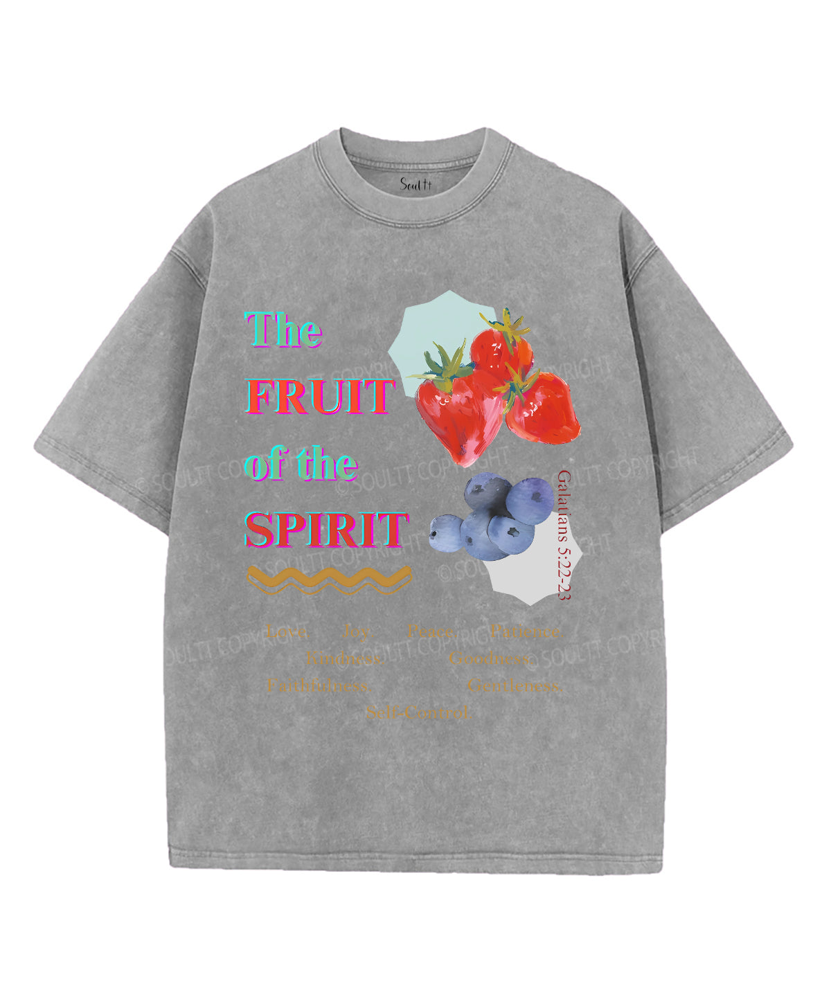 The Fruit Of The Spirit Unisex Washed Christian T-shirt Style002 Hoodie, Sweatshirt | CiraTrend.com (Image 2)