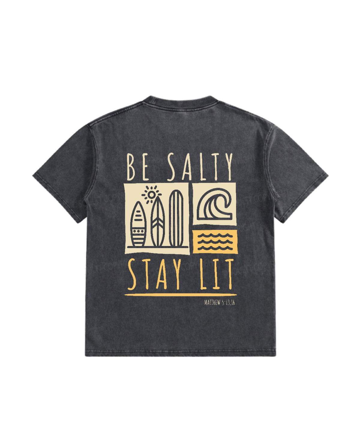 Kids Be Salty Stay Lit Double Sided Washed Christian T-shirt Hoodie, Sweatshirt | CiraTrend.com (Image 3)