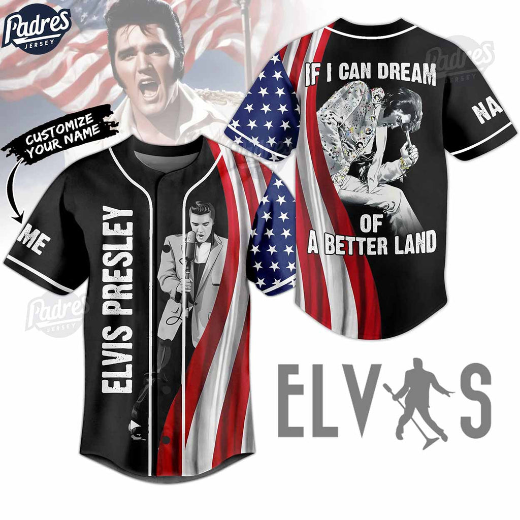 4th Of July Elvis Presley Custom Baseball Jersey - Padres Jersey Oasis: Elevate Your Baseball Style Game