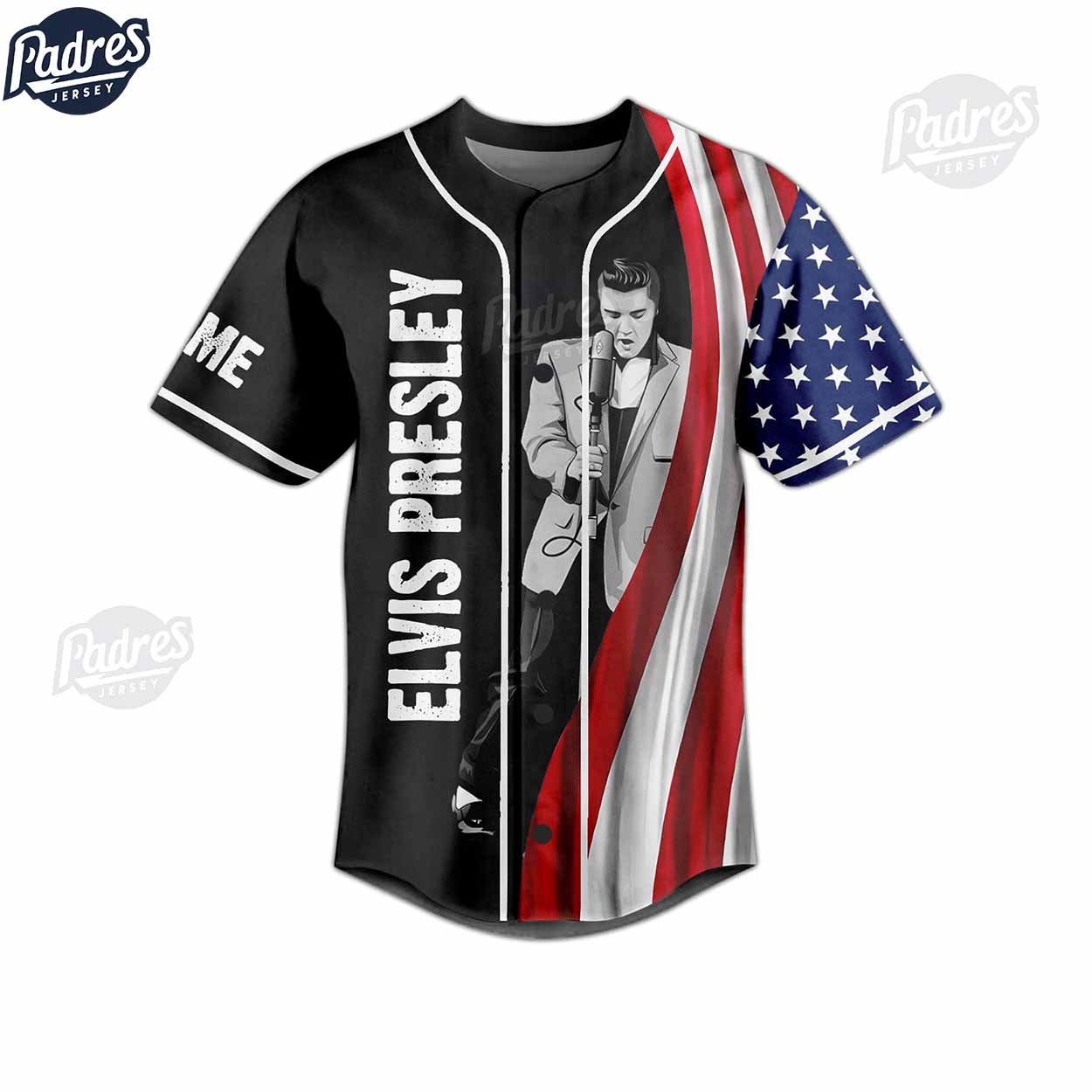 4th Of July Elvis Presley Custom Baseball Jersey - Padres Jersey Oasis: Elevate Your Baseball Style Game